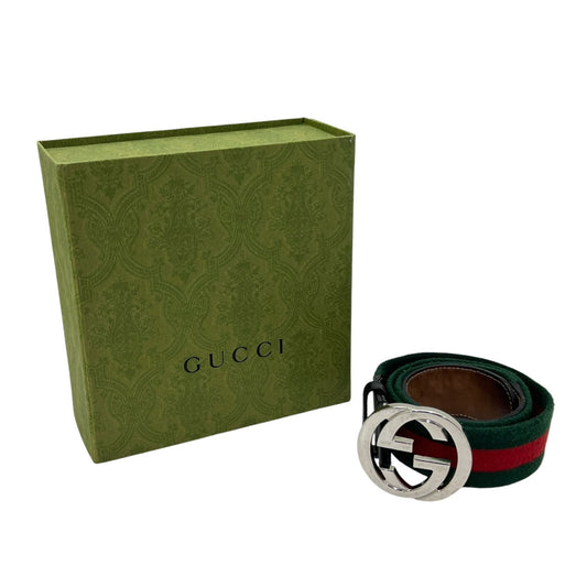 GUCCI CINTURA IN NASTRO WEB TG 90