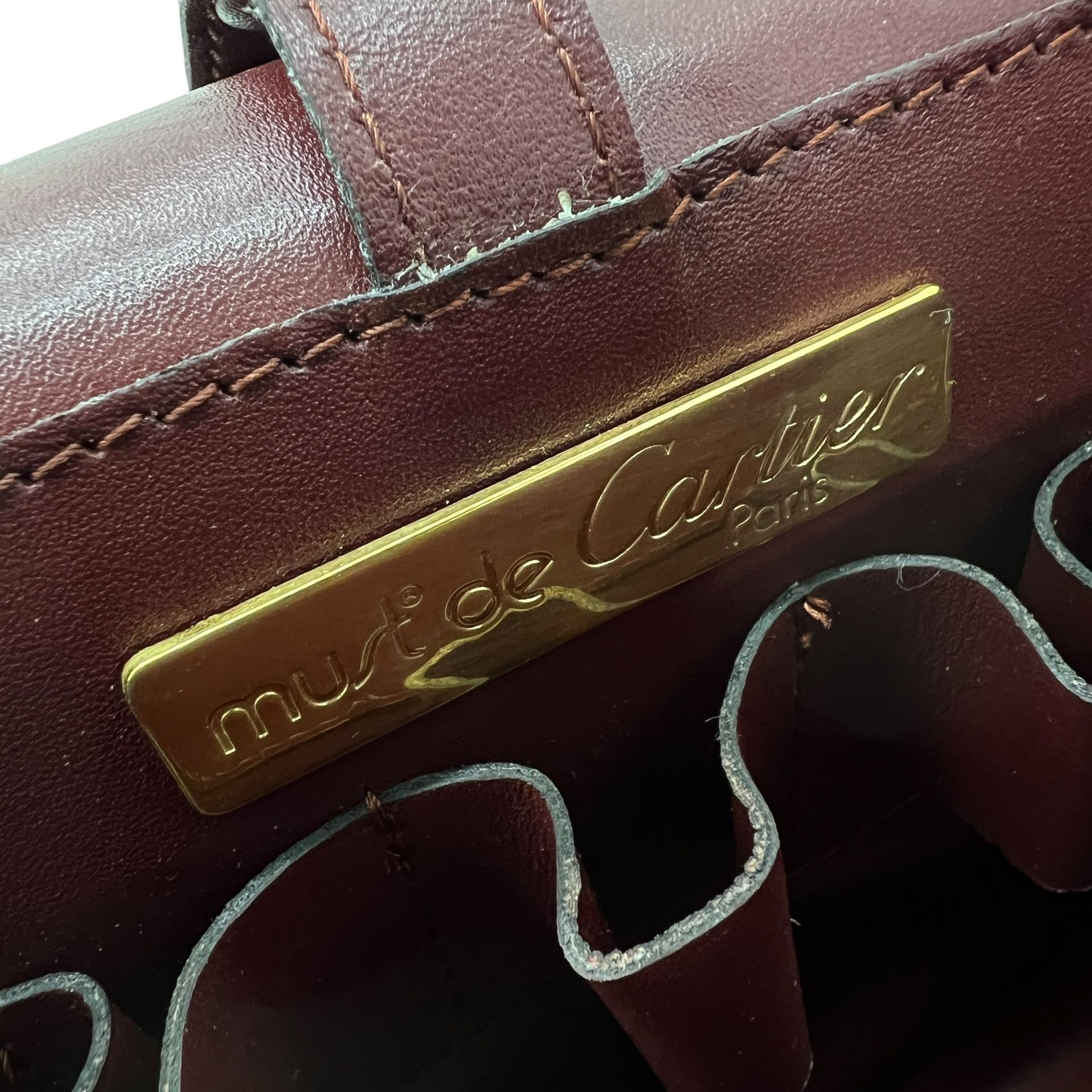 CARTIER BORSA IN PELLE BORDEAUX