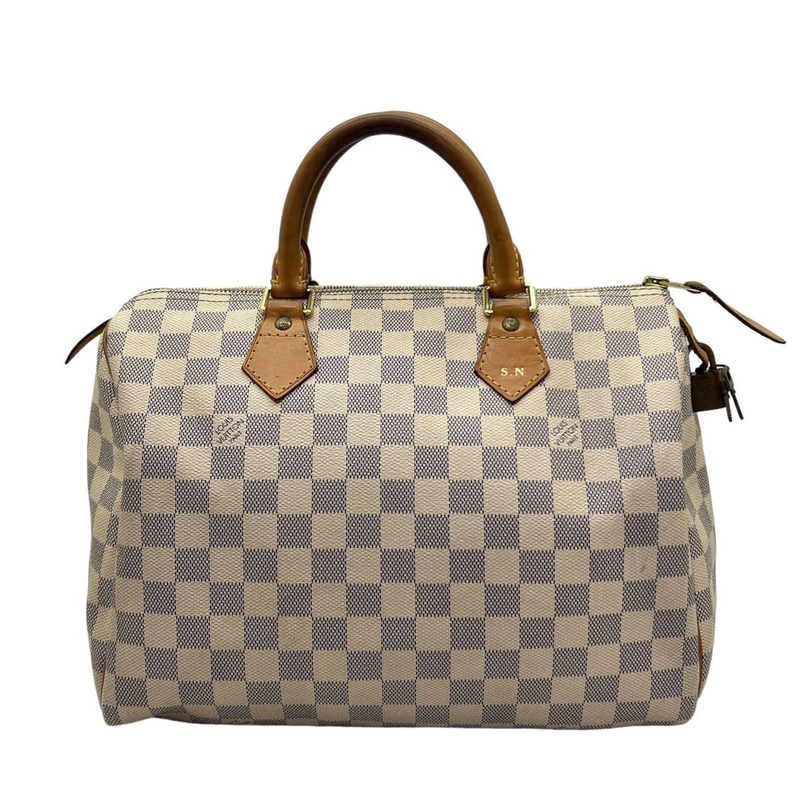 LOUIS VUITTON SPEEDY 30 DAMIER AZURE INIZIALI S.N.