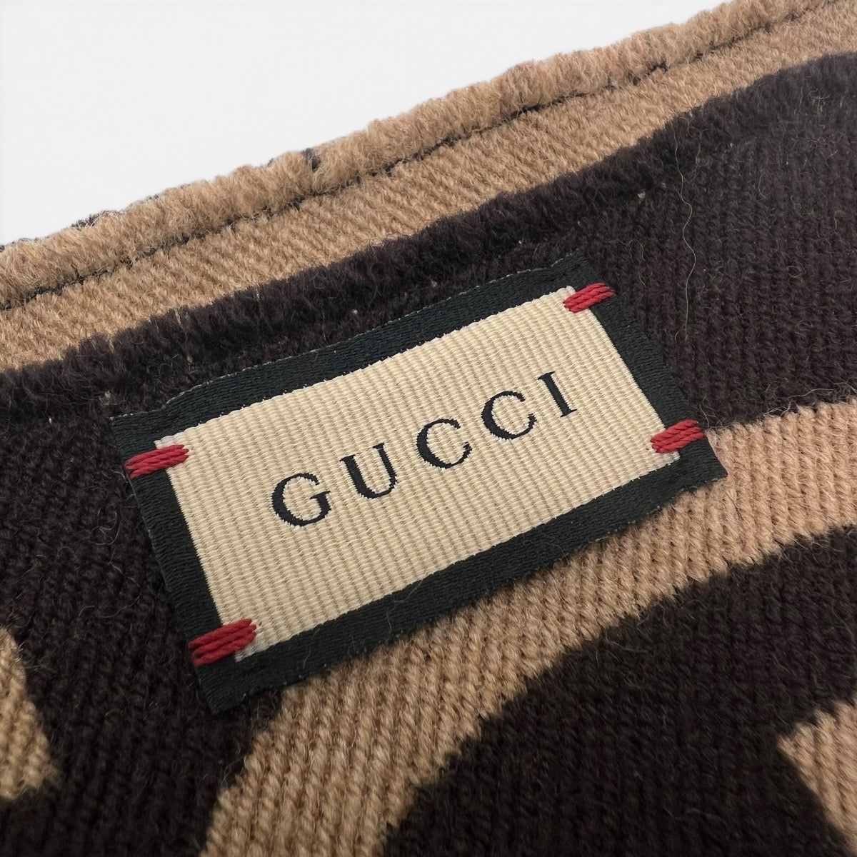 Sciarpa in lana e seta con motivo GG Jacquard