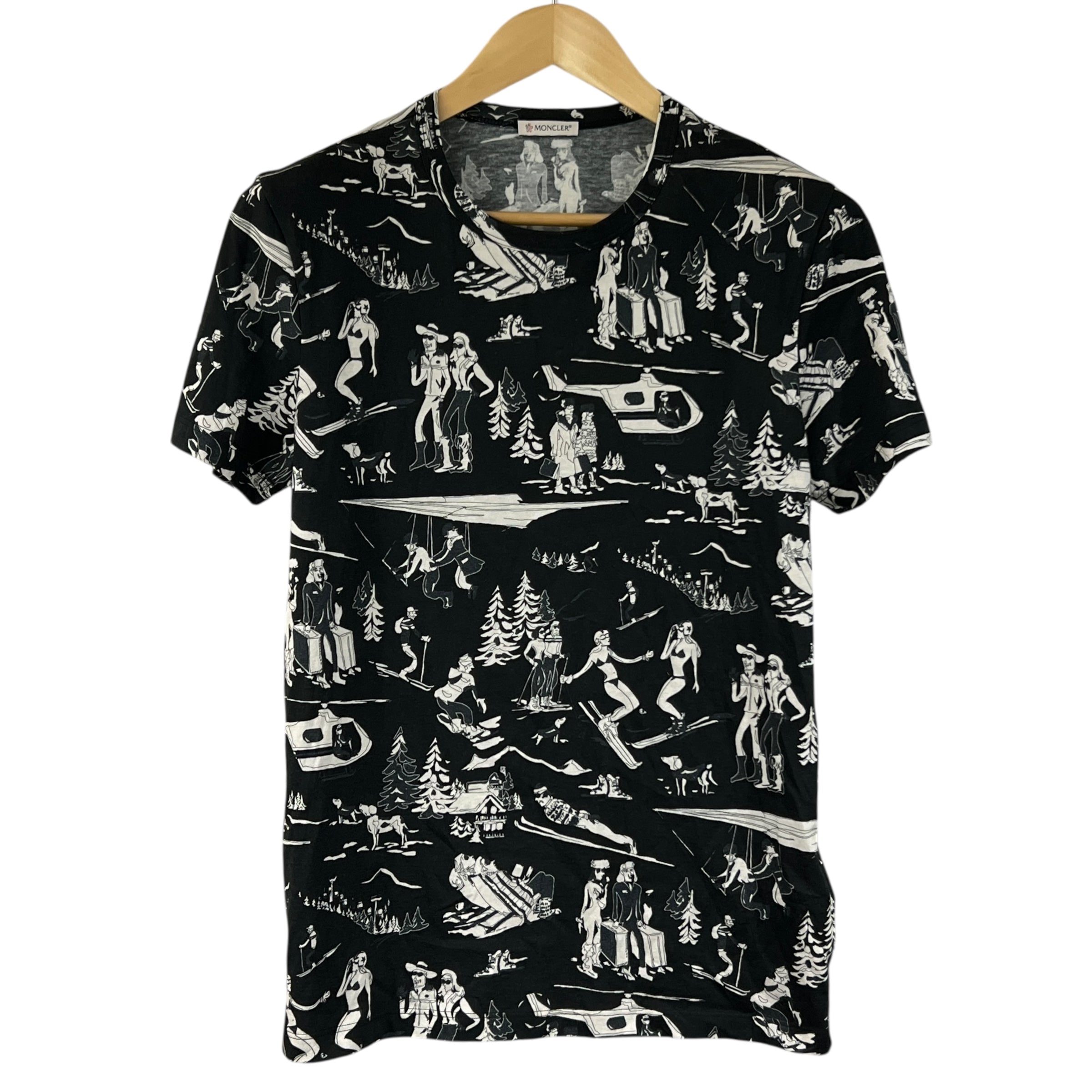 T-shirt Skiing logo taglia M