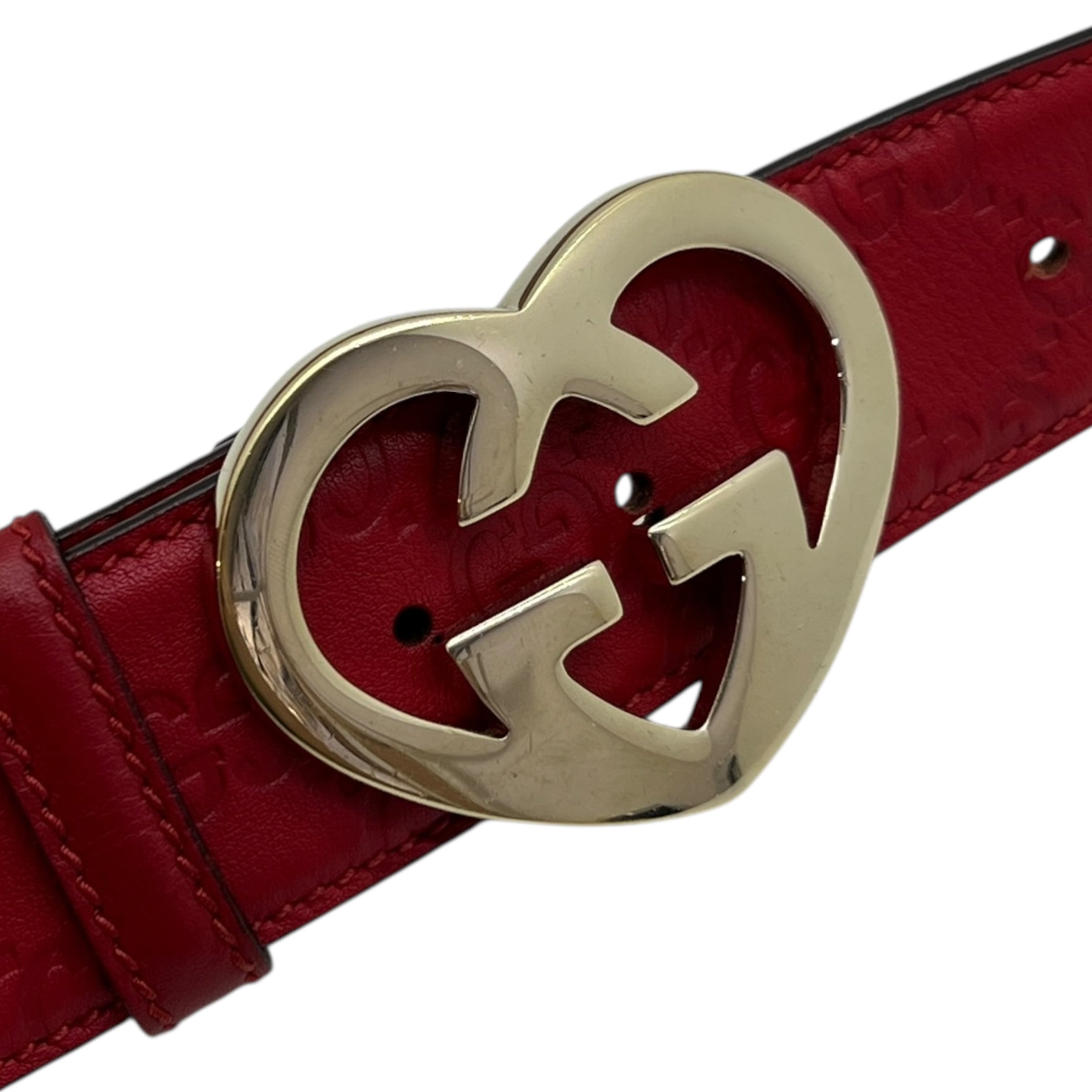 Gucci cintura Heart Buckle in pelle tg 90