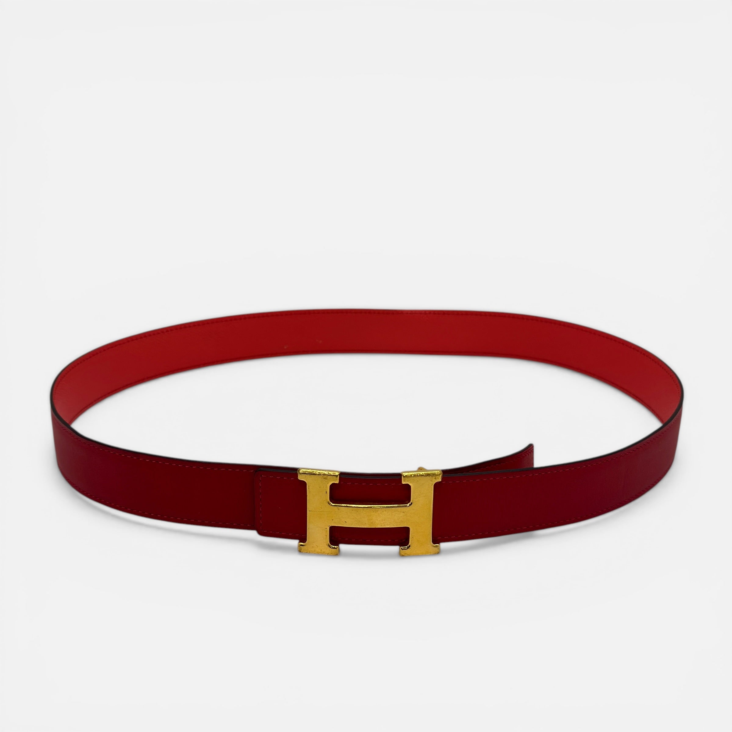 Fibbia da cintura H & Pelle reversibile per cintura 32 mm taglia 90