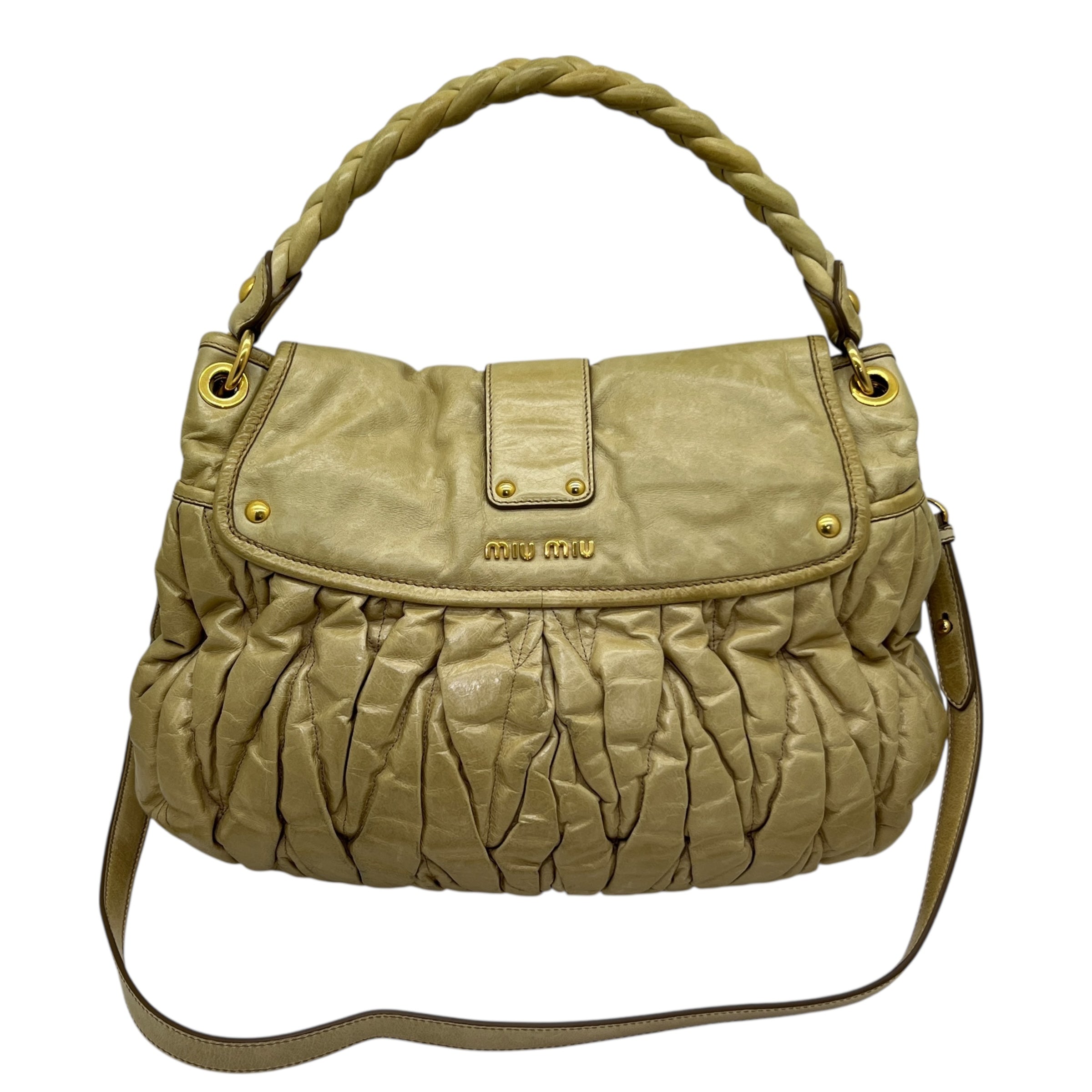 Borsa a spalla in pelle goffrata