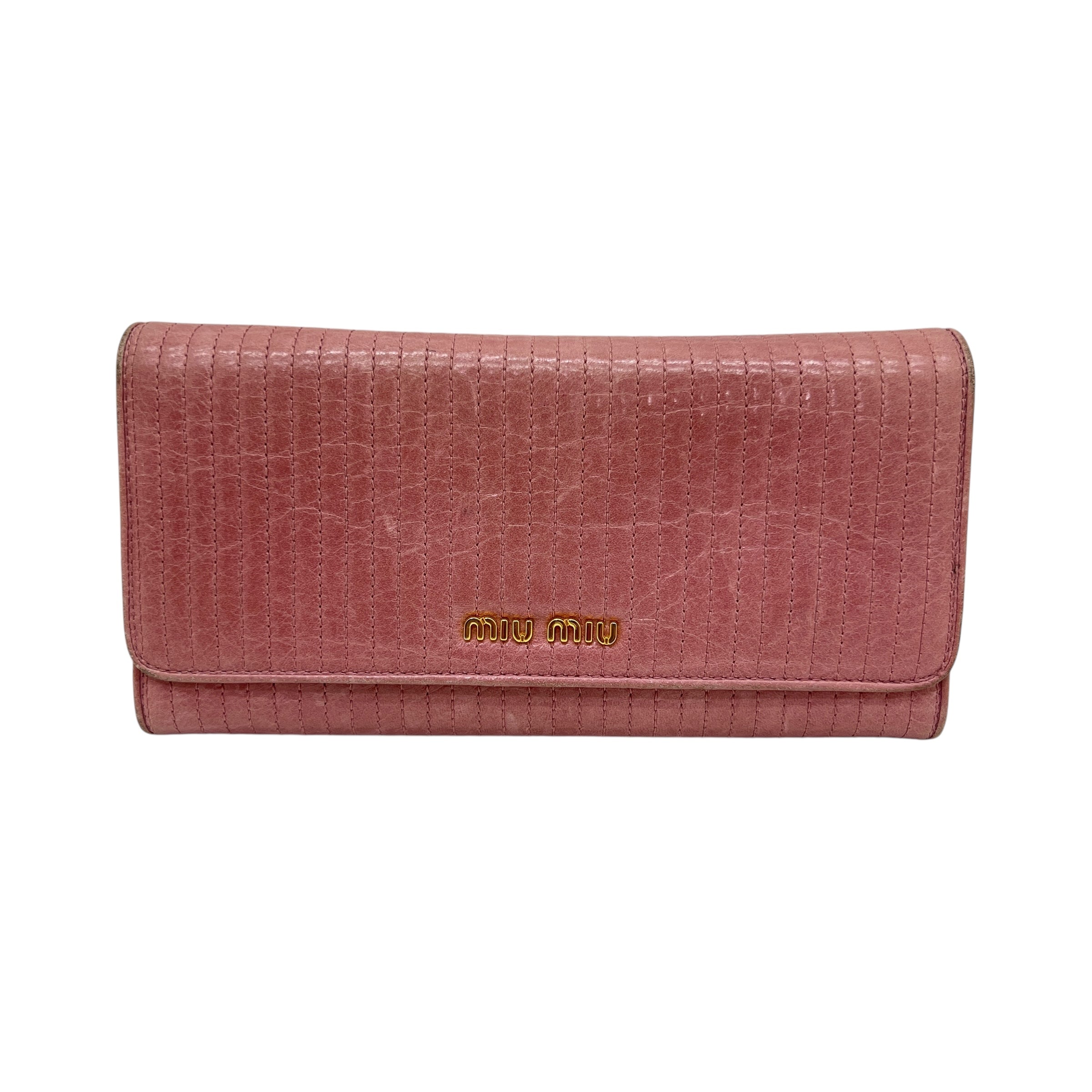 MIU MIU PORTAFOGLIO IN PELLE ROSA
