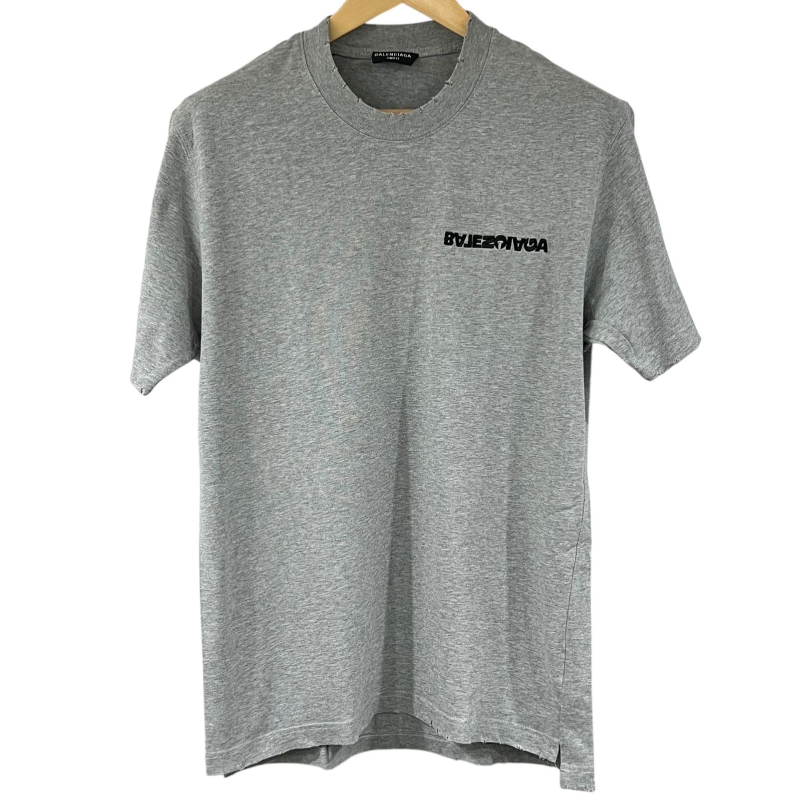 BALENCIAGA T-SHIRT REVERSE LOGO TG M (VESTE L)