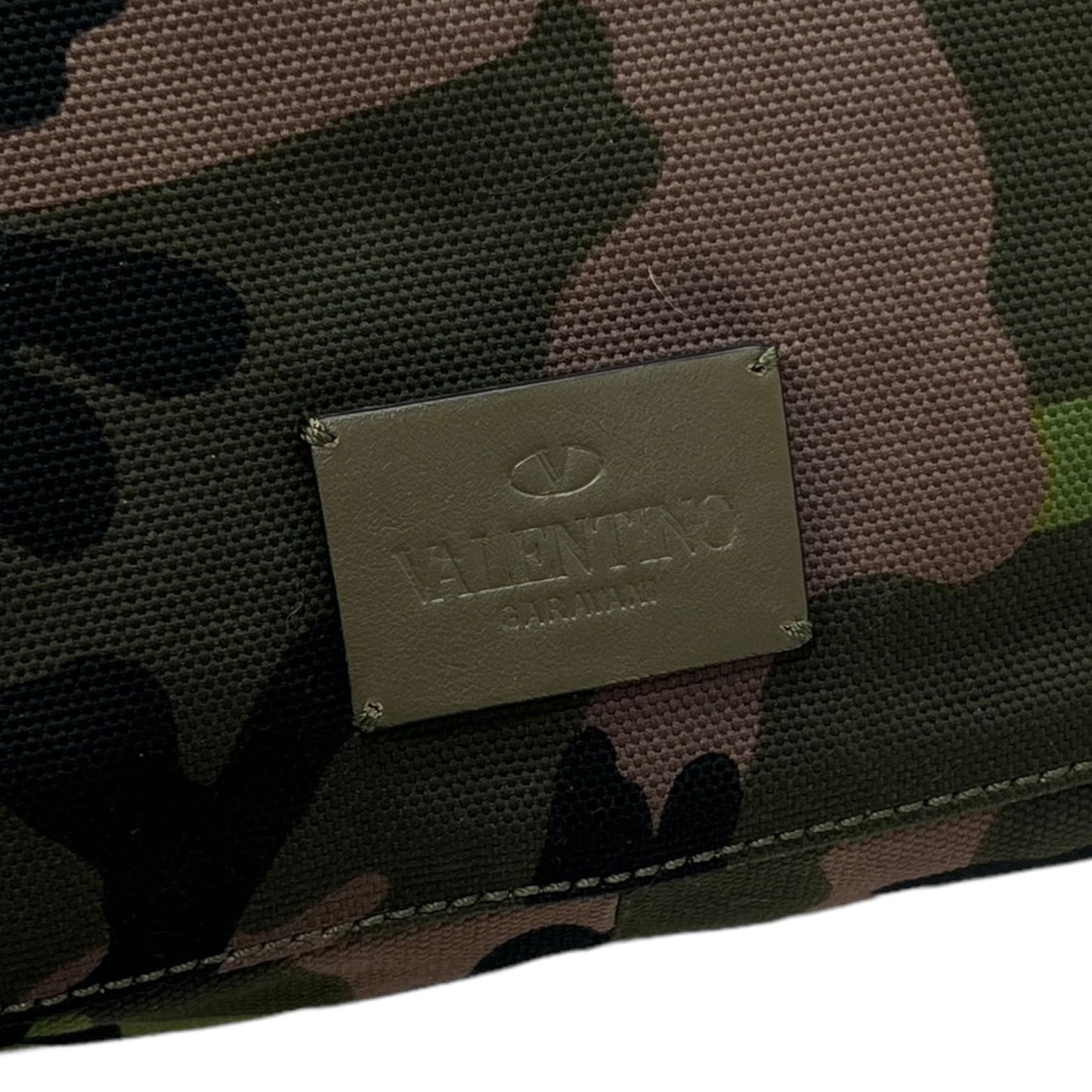 VALENTINO GARAVANI TOTE BAG MARIPOSA IN TESSUTO CAMOUFLAGE E PELLE