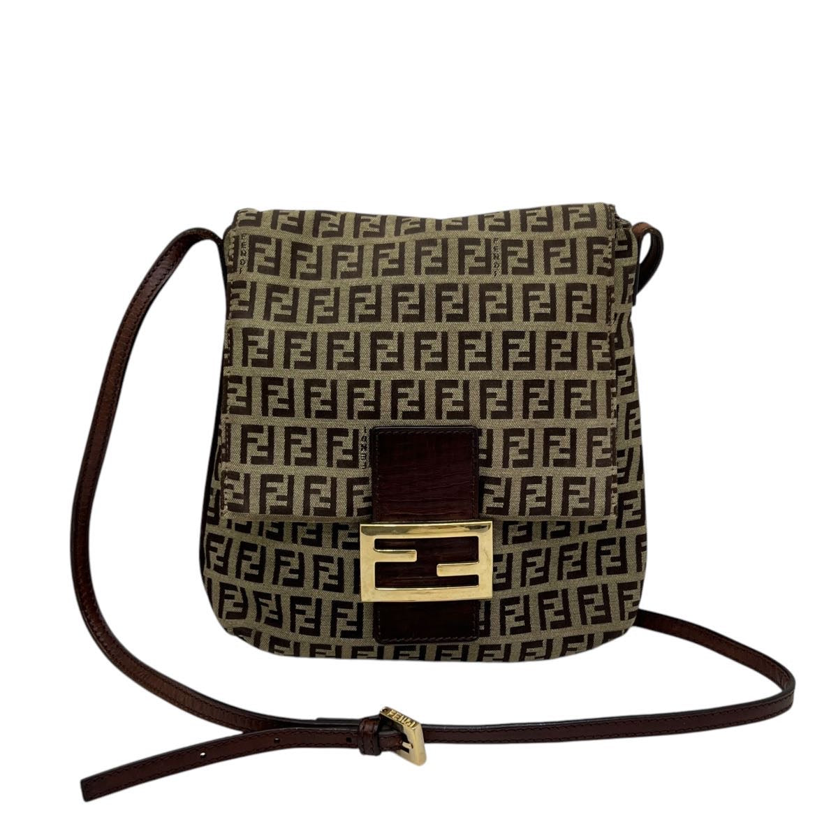 FENDI BORSA A TRACOLLA IN TESSUTO FF
