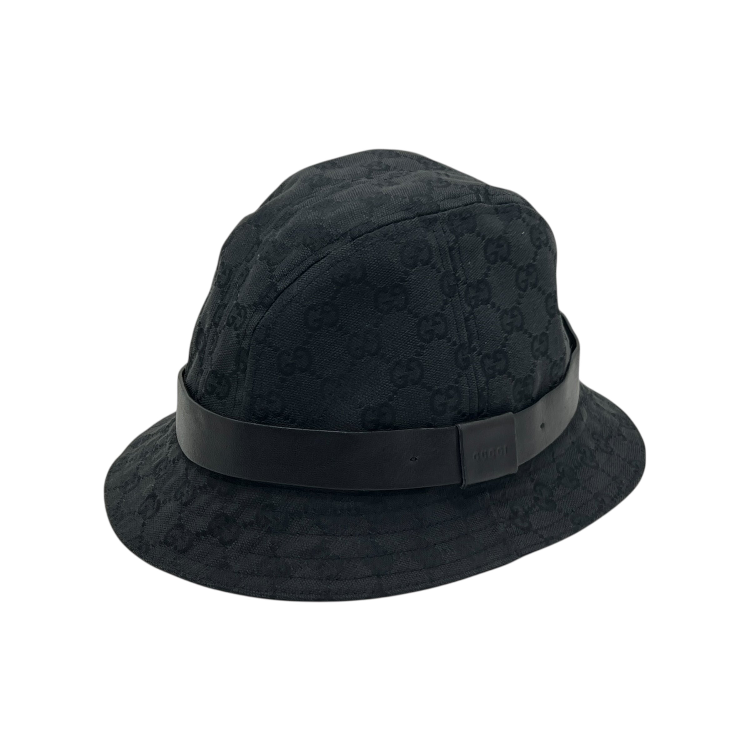 Cloche in tessuto GG e pelle tg M