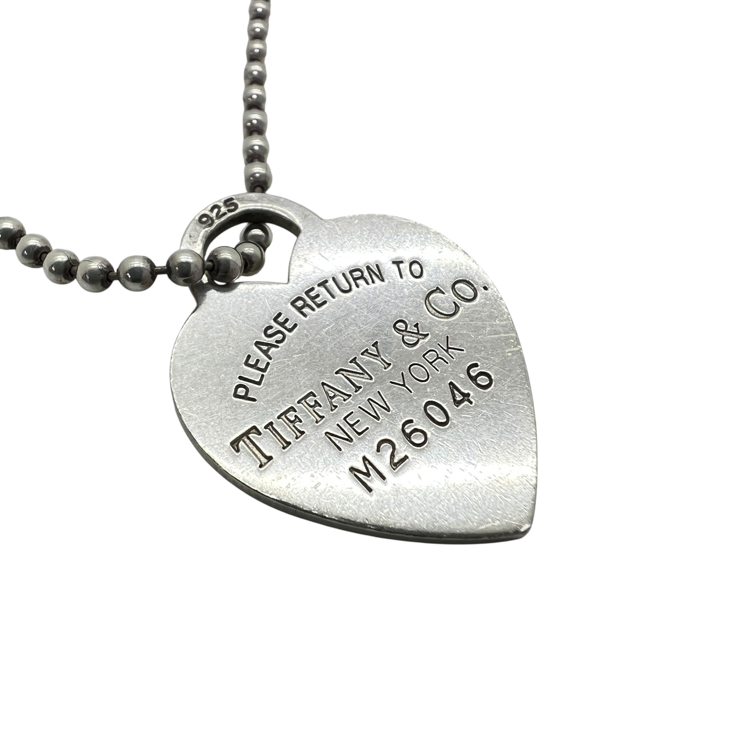 Pendente Heart Tag grande con catena