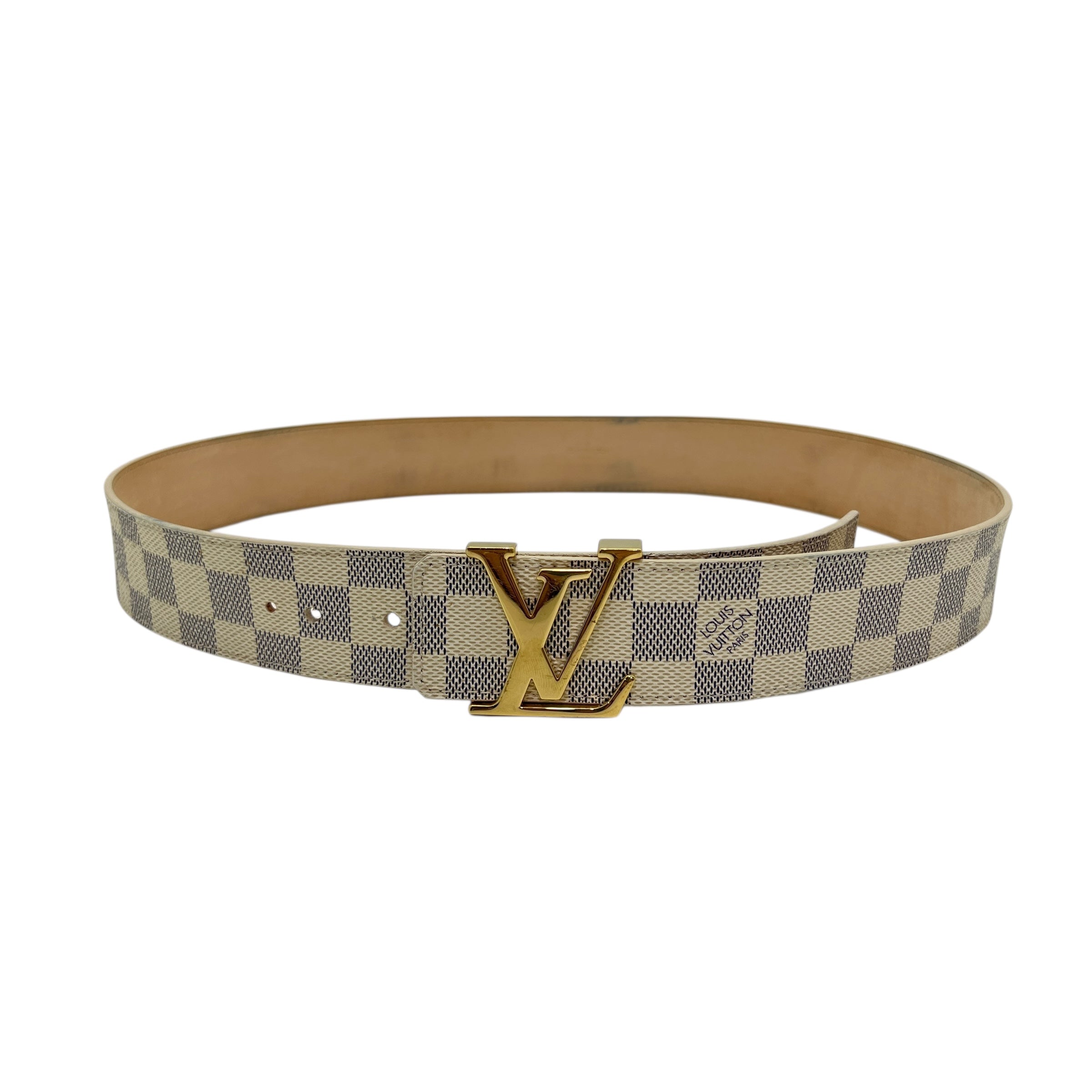 Initiales cintura damier azur Tg. 90