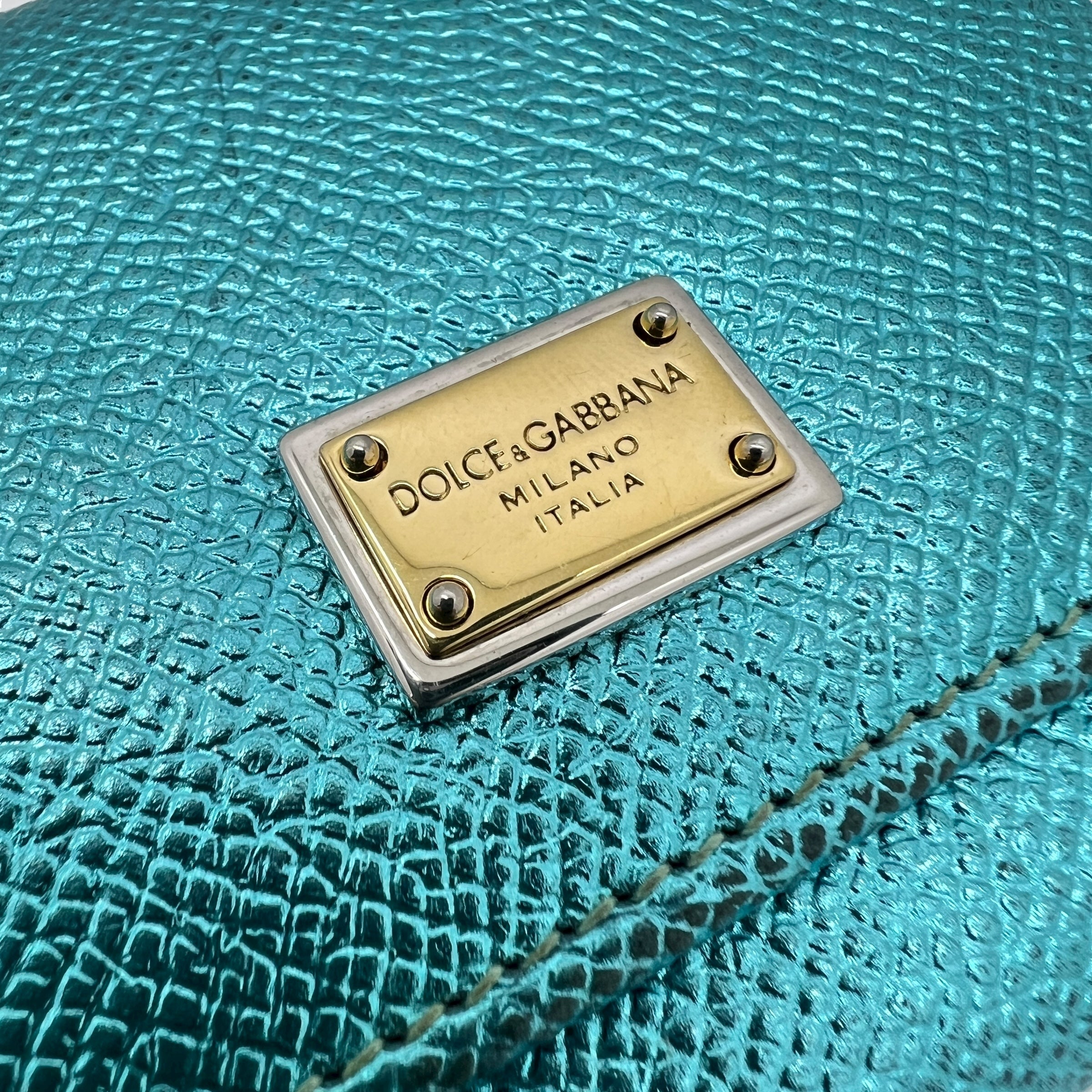 Portafoglio in pelle metallizzato