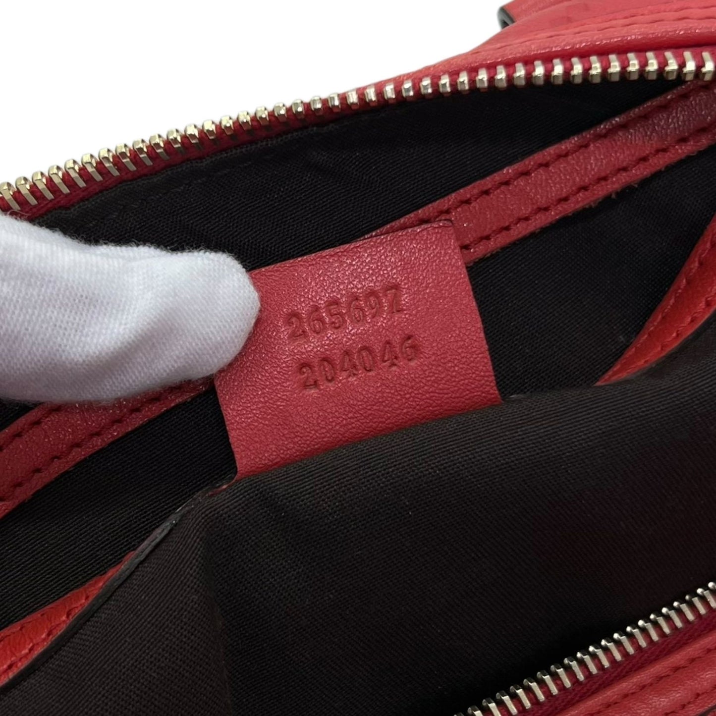 GUCCI BOSTON BAG IN PELLE ROSSA