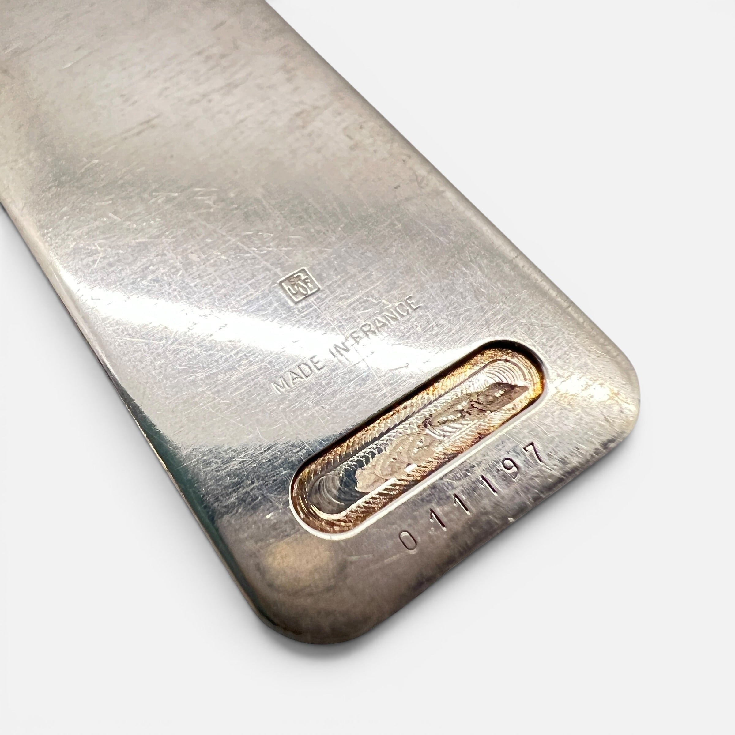 Ferma soldi vintage silver plated