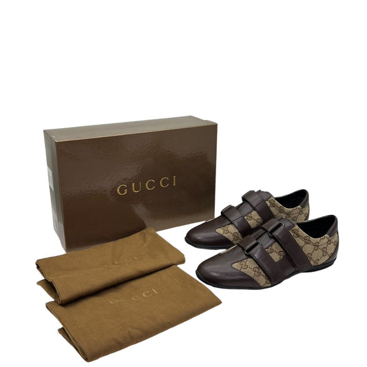 GUCCI SCARPE IN TESSUTO GG E PELLE TG 38