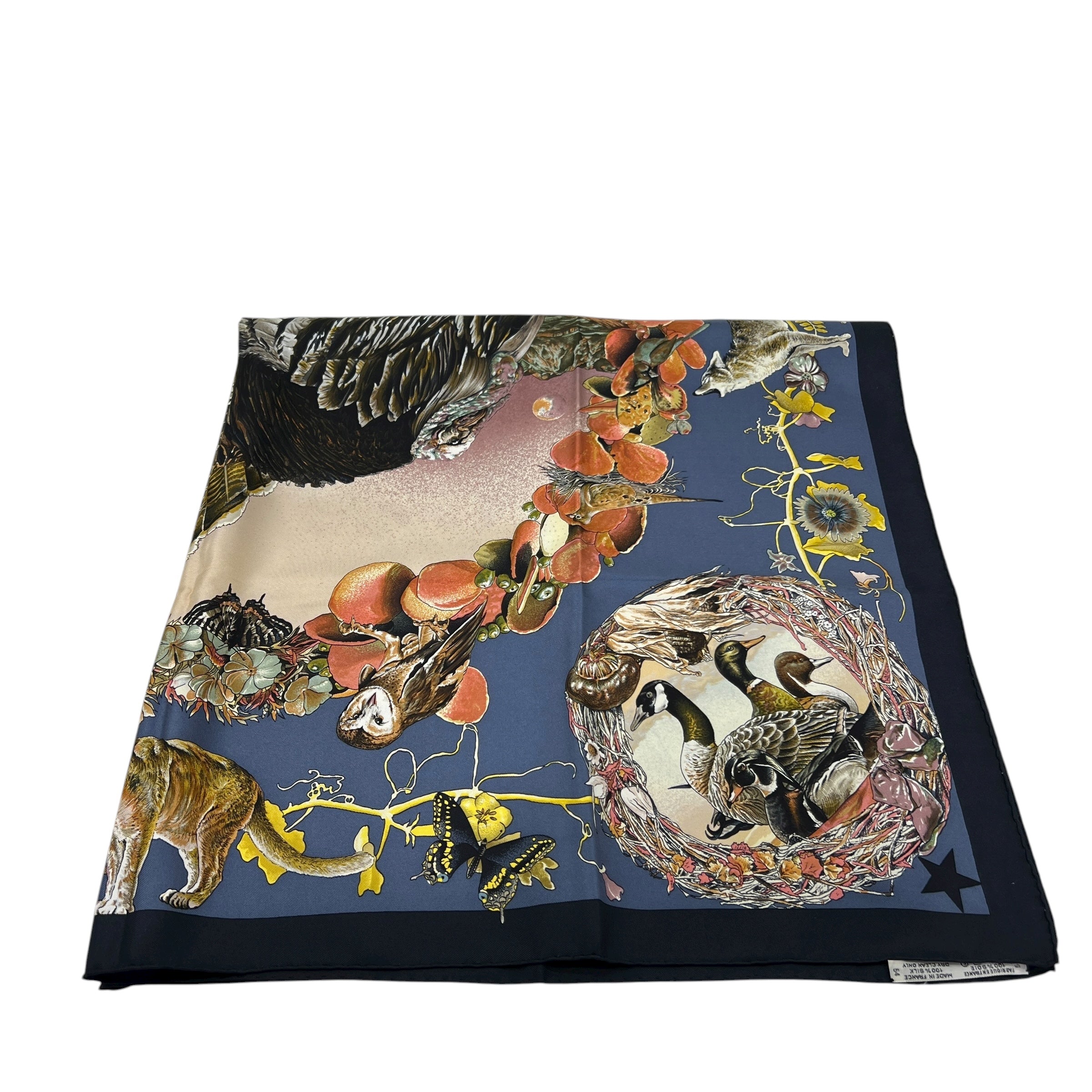 Foulard Carré 90 Faune et Flore du Texas