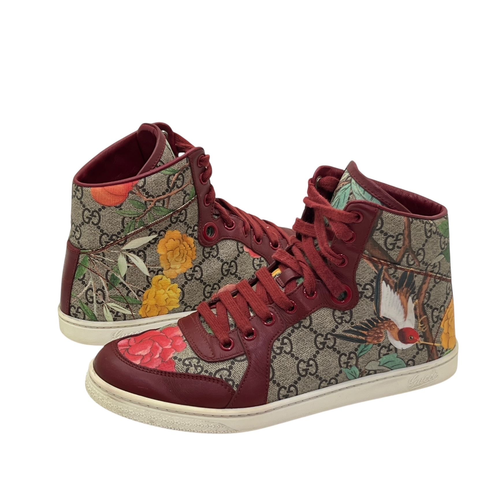 GUCCI SNEAKERS ALTE TIAN IN GG SUPREME E PELLE TG 38