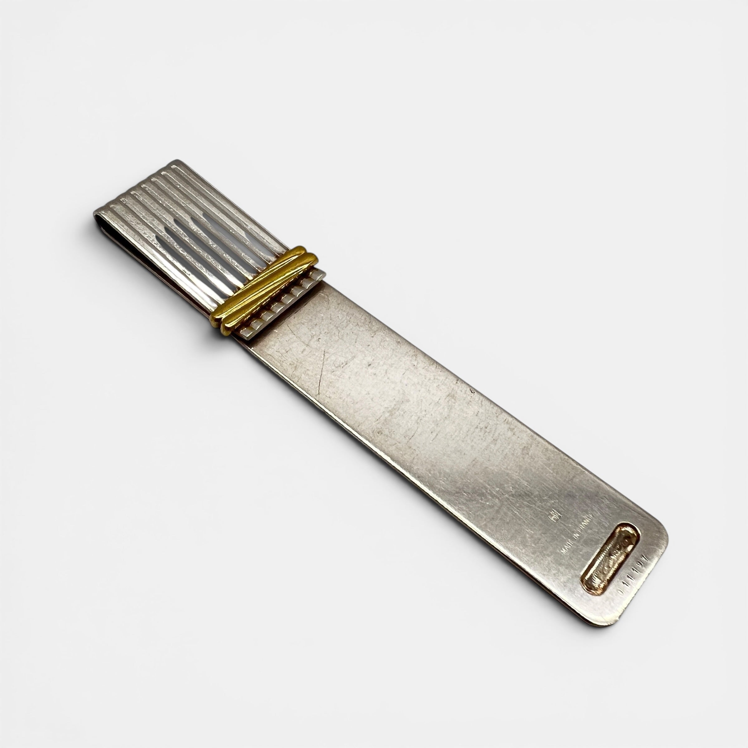 Ferma soldi vintage silver plated