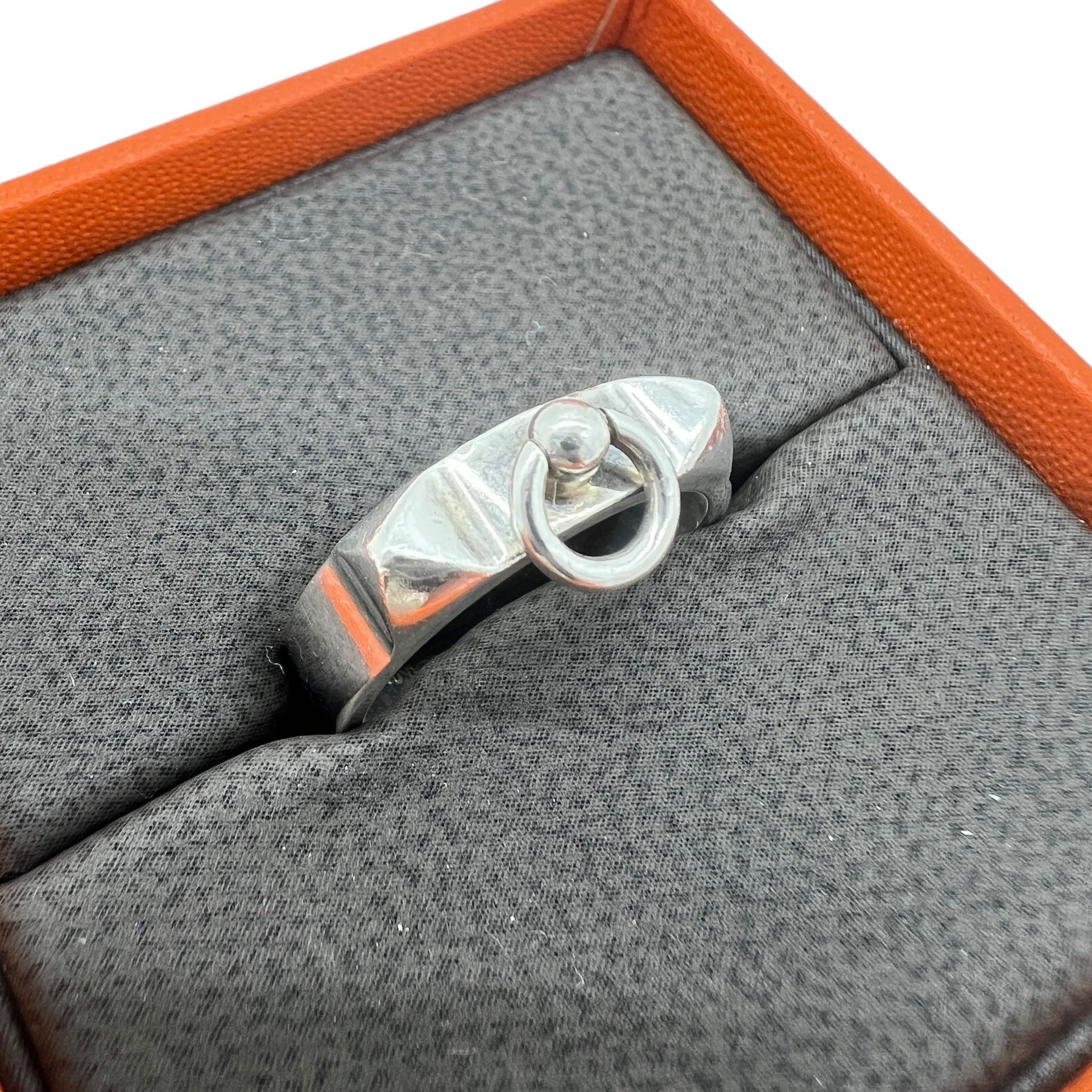 HERMÉS COLLIER DE DOG SILVER RING