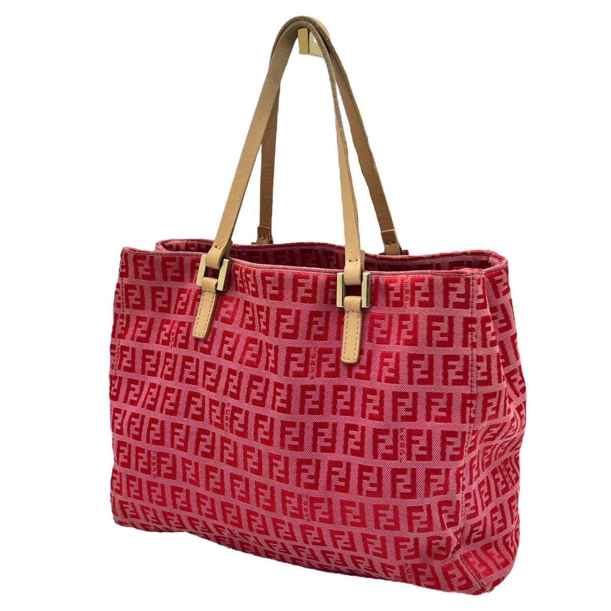 FENDI BORSA SHOPPING PICCOLA IN TESSUTO FF ZUCCHINO