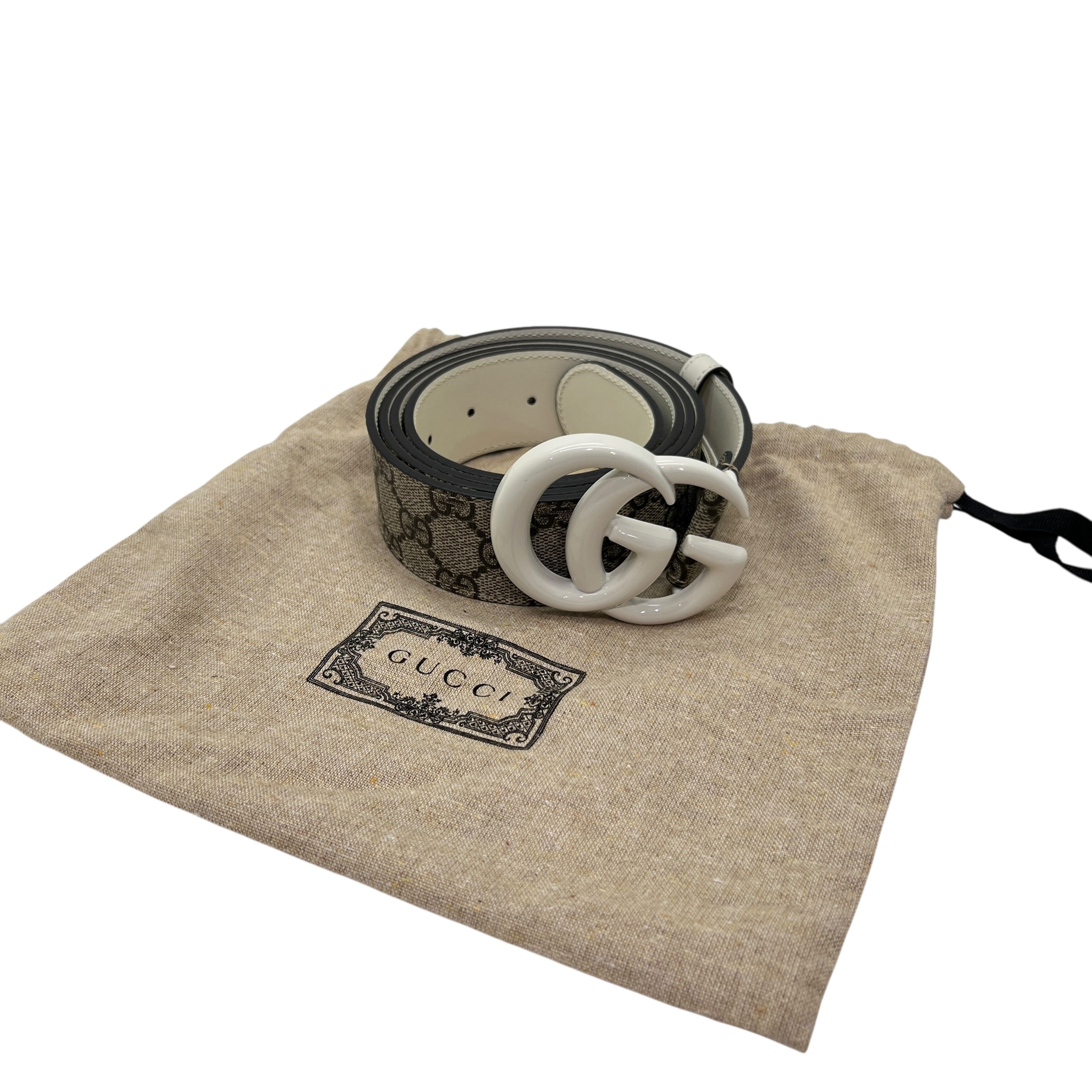 Marmont GG cintura con fibbia smaltata taglia 120 (XL)