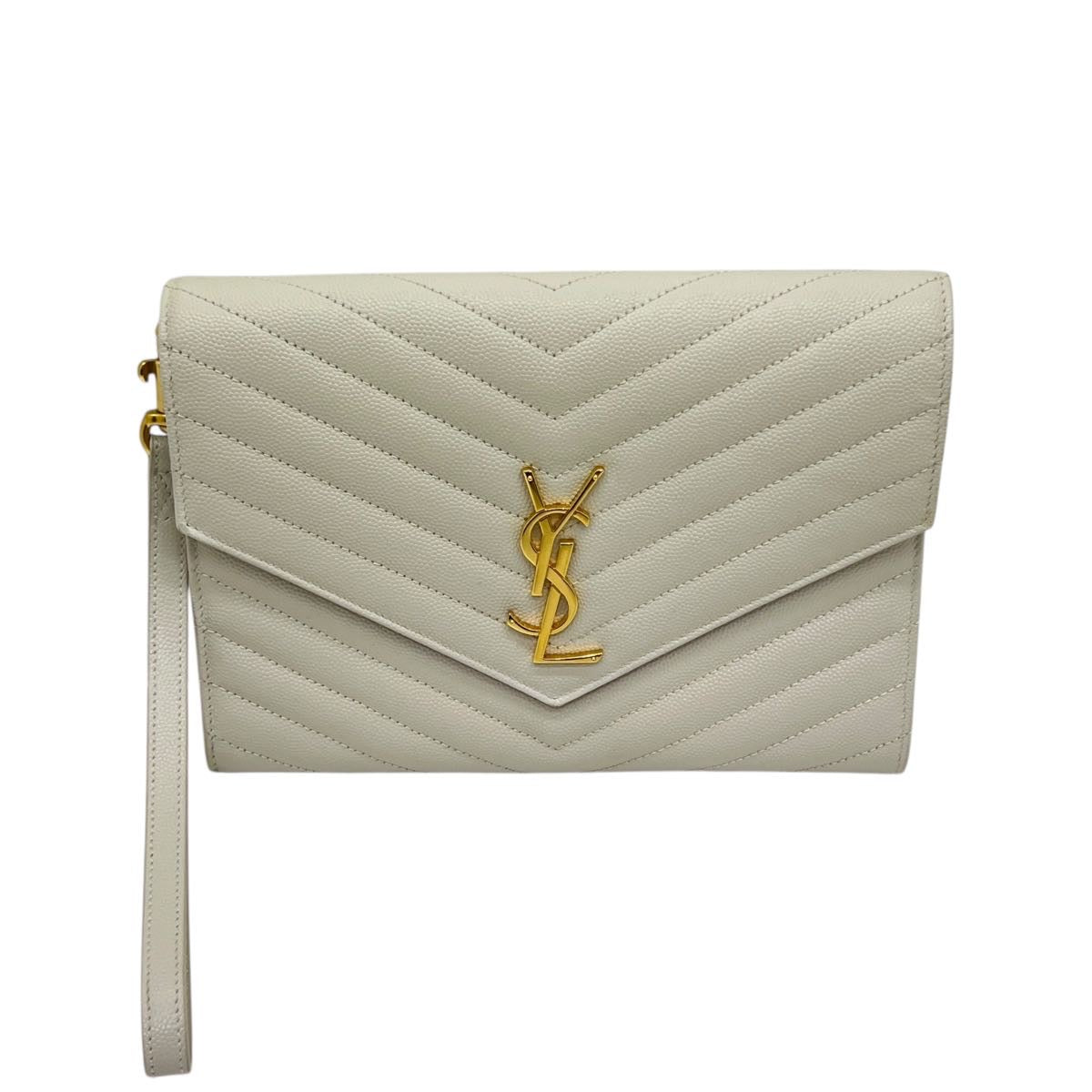 SAINT LAURENT CASSANDRE MATELASSÉ FLAP POUCH IN PELLE GOFFRATA GRAIN DE POUDRE TRAPUNTATA