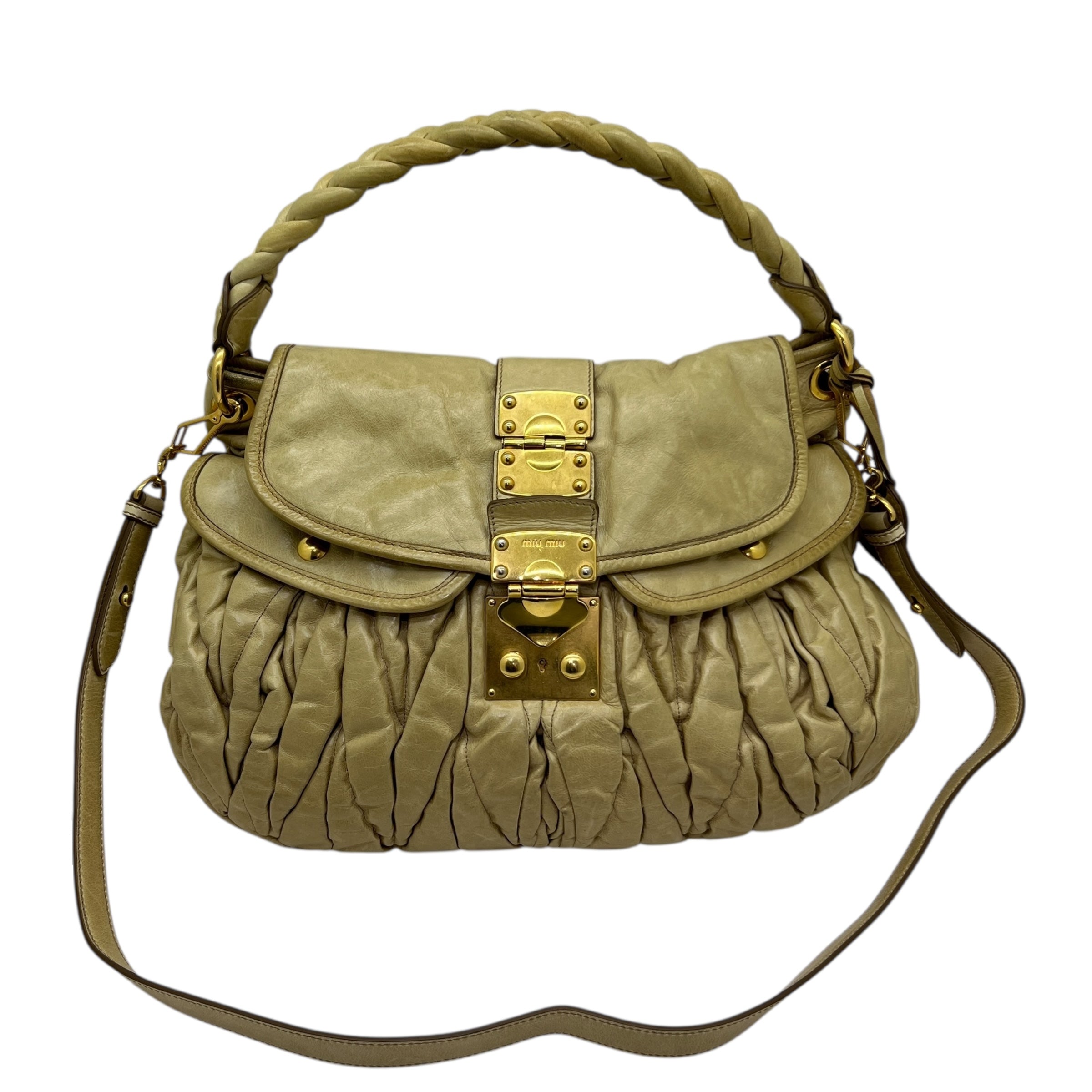 Borsa a spalla in pelle goffrata