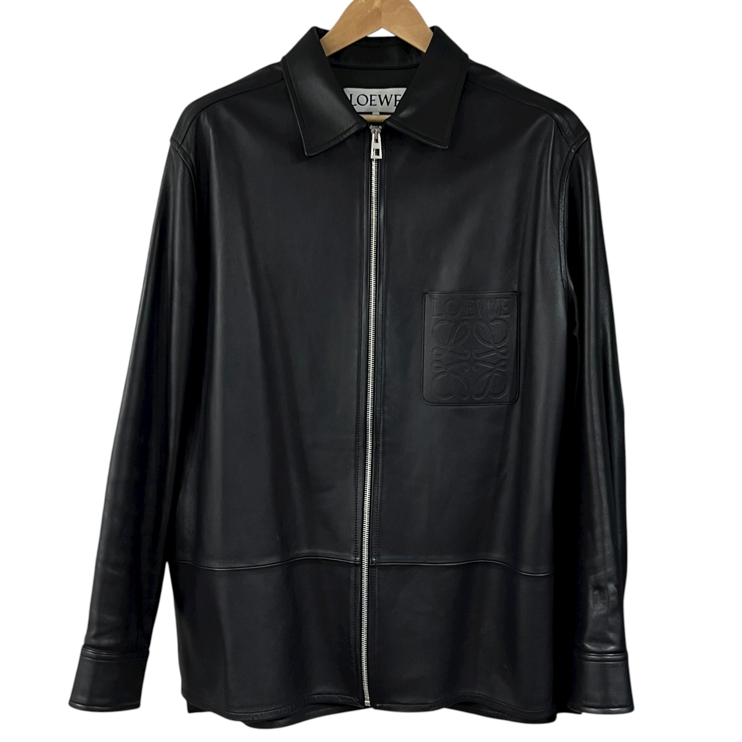 Giacca-camicia in nappa di agnello taglia 50
