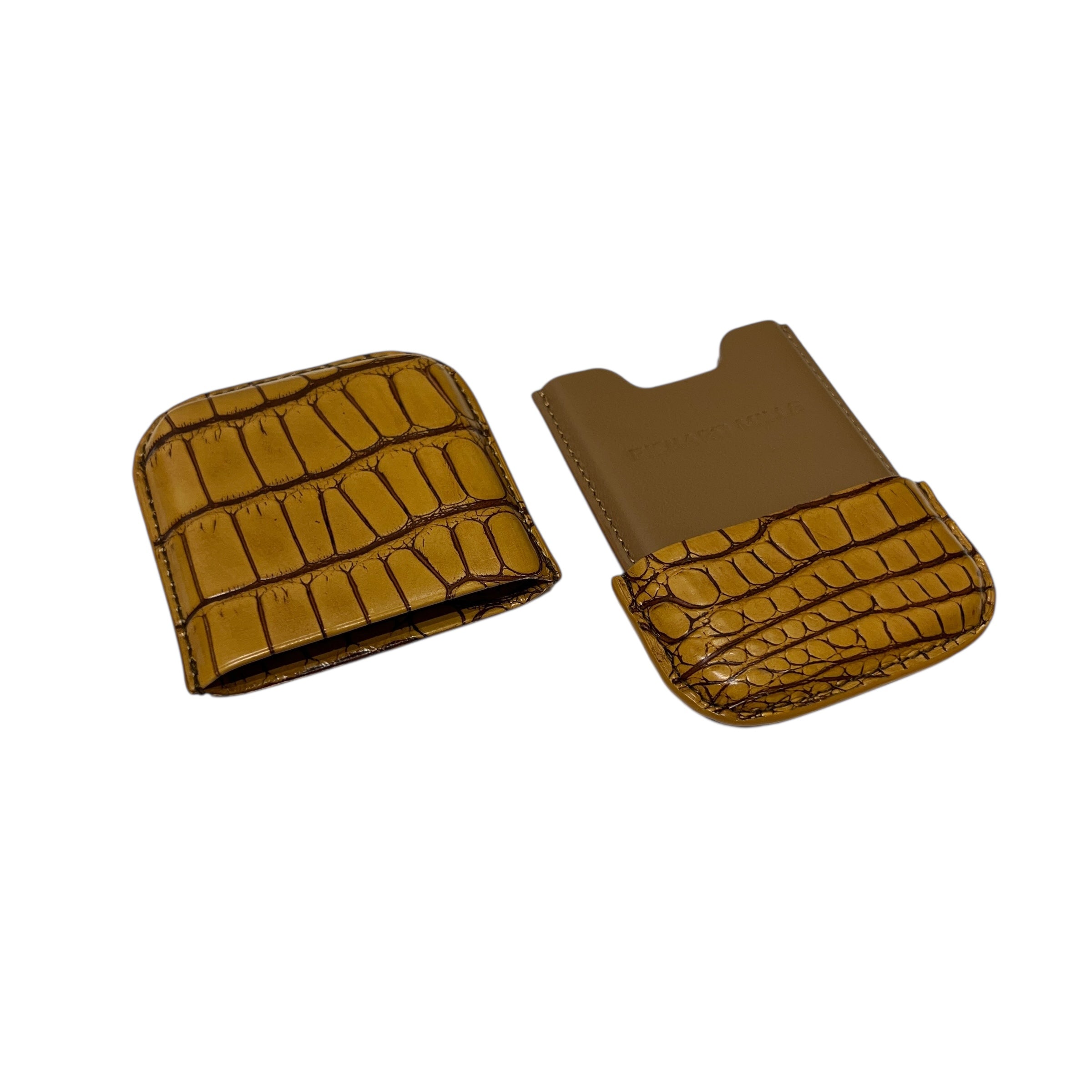 Portacarte in coccodrillo