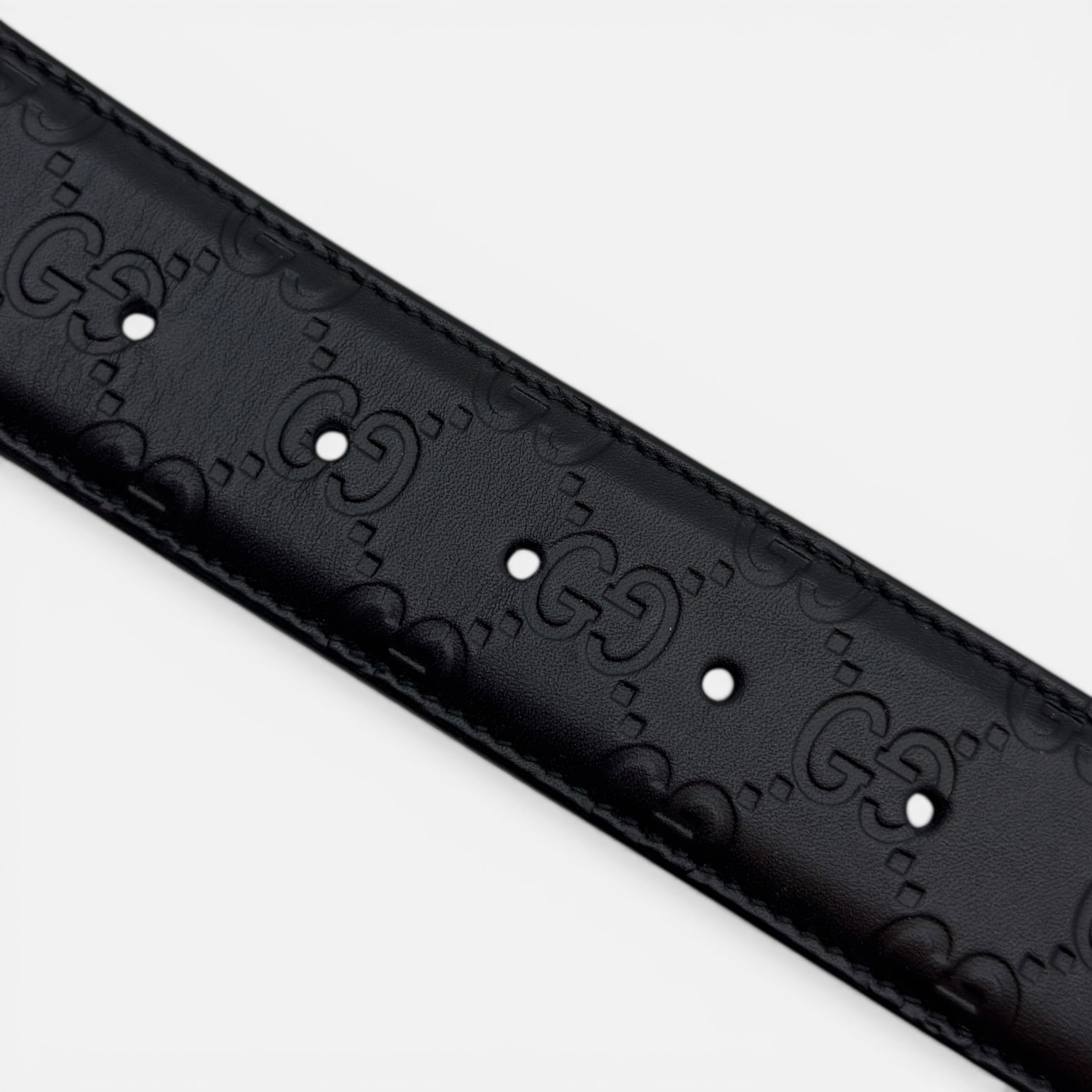 Cintura in pelle nera guccissima