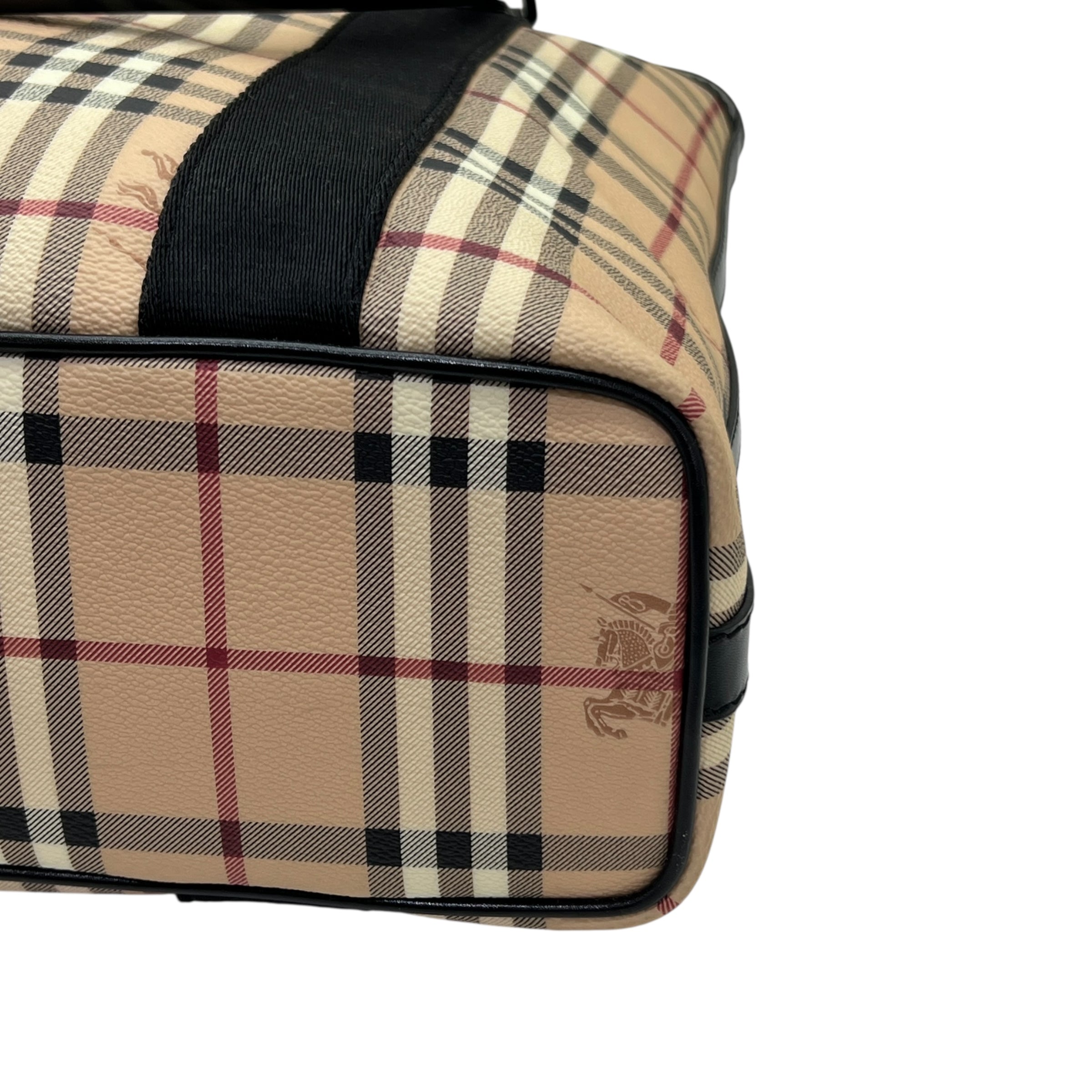 Borsa shopping in pelle Check