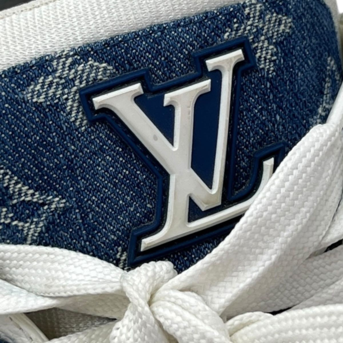 LOUIS VUITTON SNEAKERS LV TRAINER DENIM TG 8 (CALZANO 43/43,5)