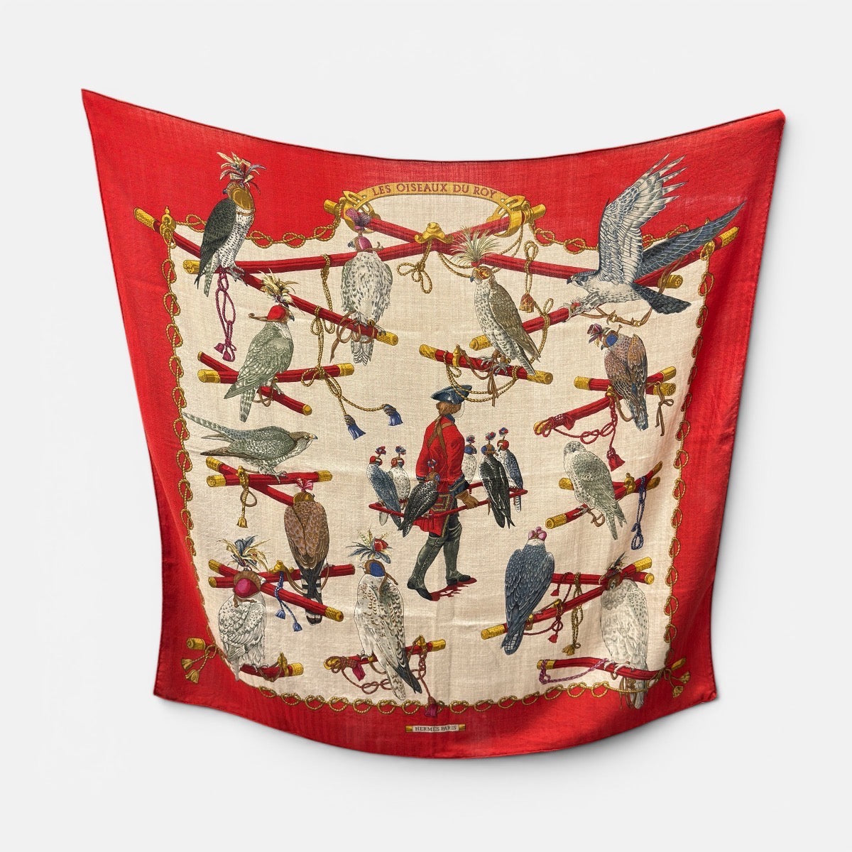 Carré 90 Les Oiseaux du Roy Cashmere e Seta