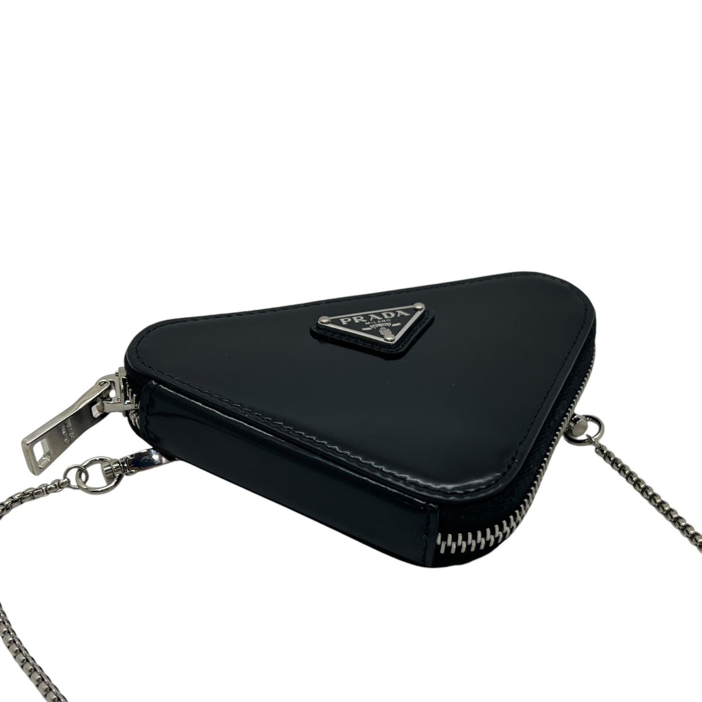 PRADA MINI POUCH TRIANGOLO CON CATENELLA