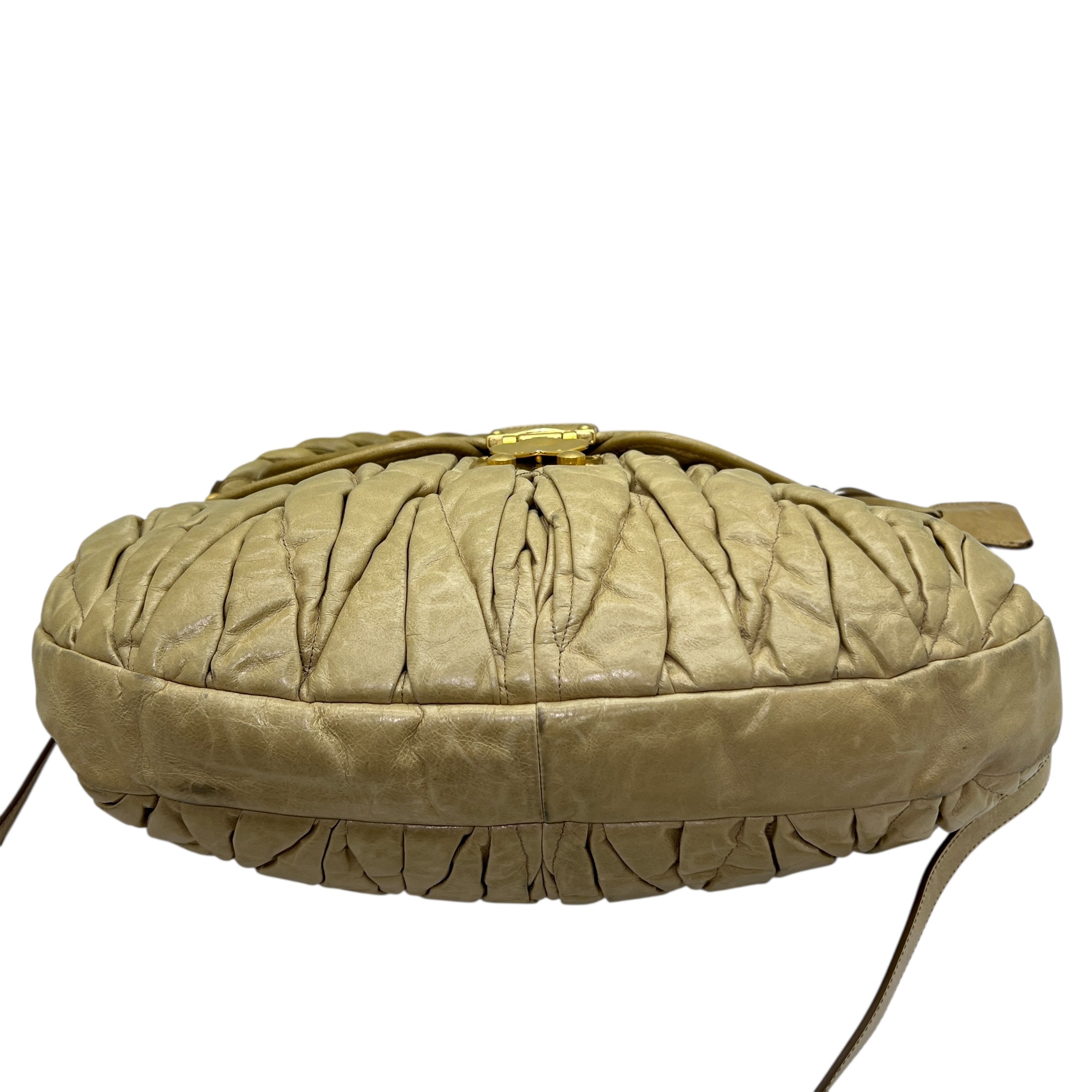 Borsa a spalla in pelle goffrata