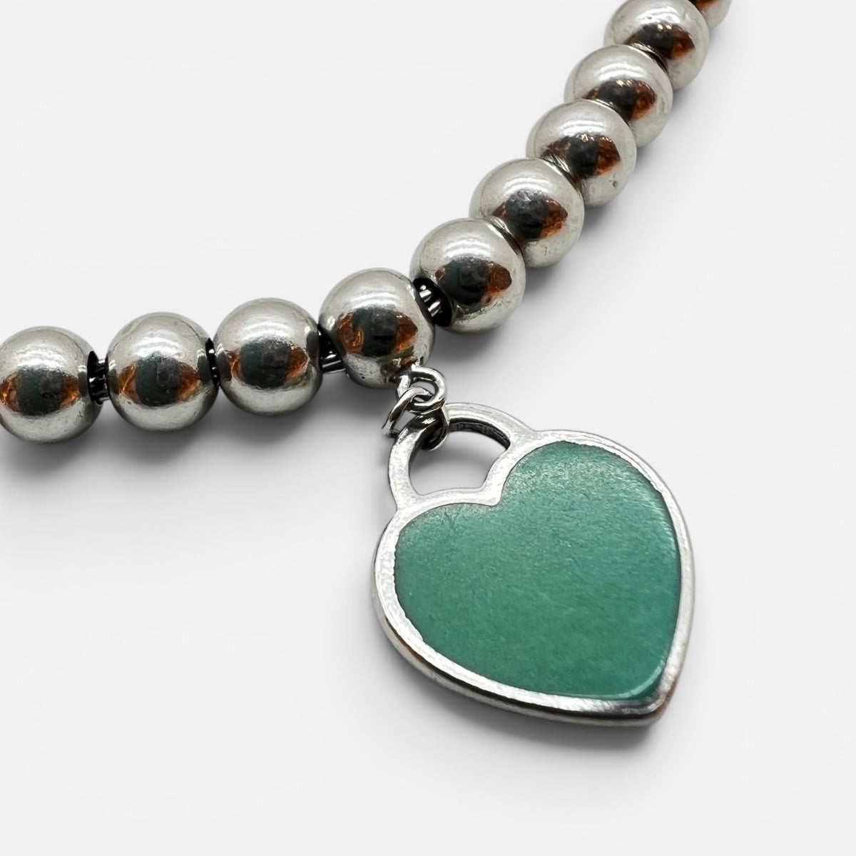 Bracciale Bead Heart Tag Tiffany Blue