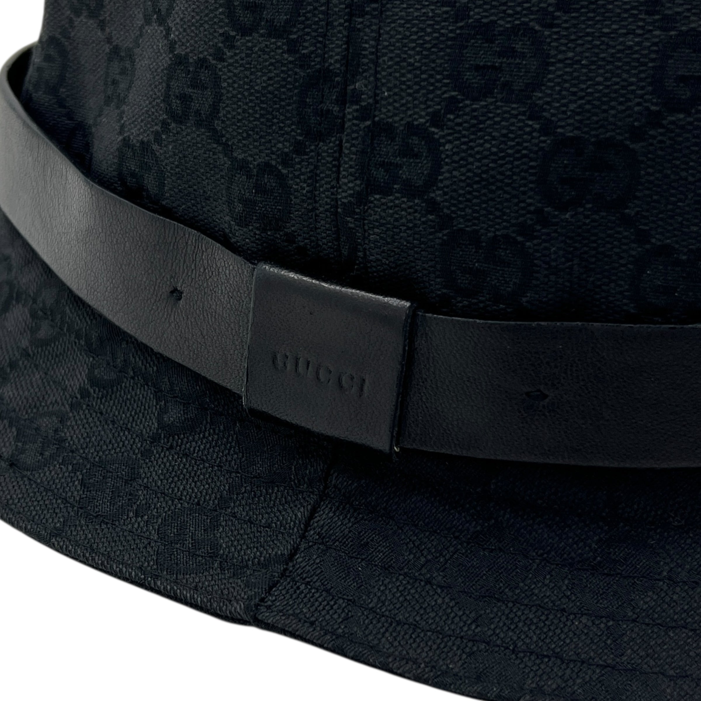 Cloche in tessuto GG e pelle tg M