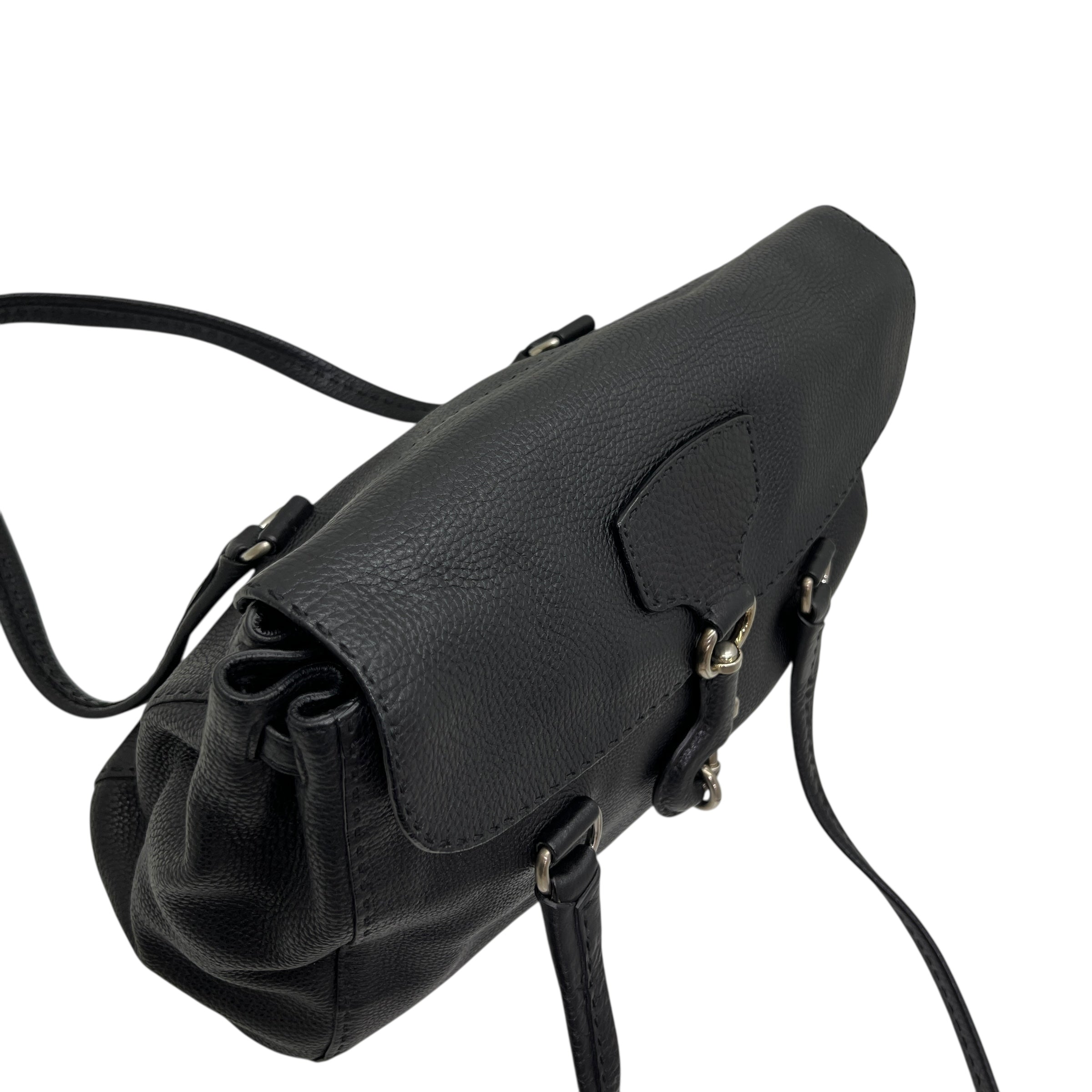 Clasp borsa in pelle daino