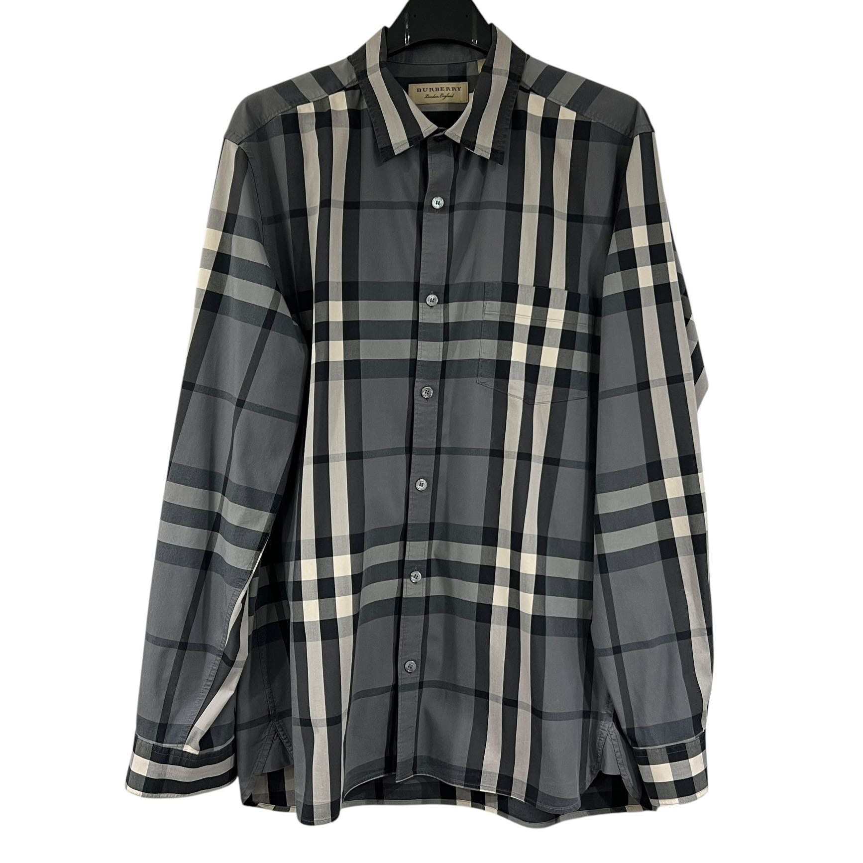 BURBERRY CAMICIA COTONE CHECK TG L