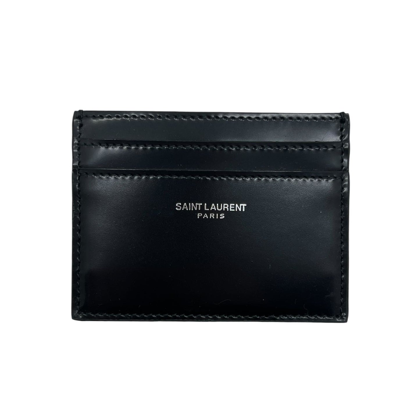 SAINT LAURENT PORTA CARTE IN PELLE LUCIDA