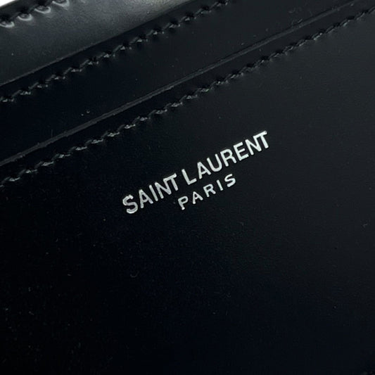 SAINT LAURENT PORTA CARTE IN PELLE LUCIDA