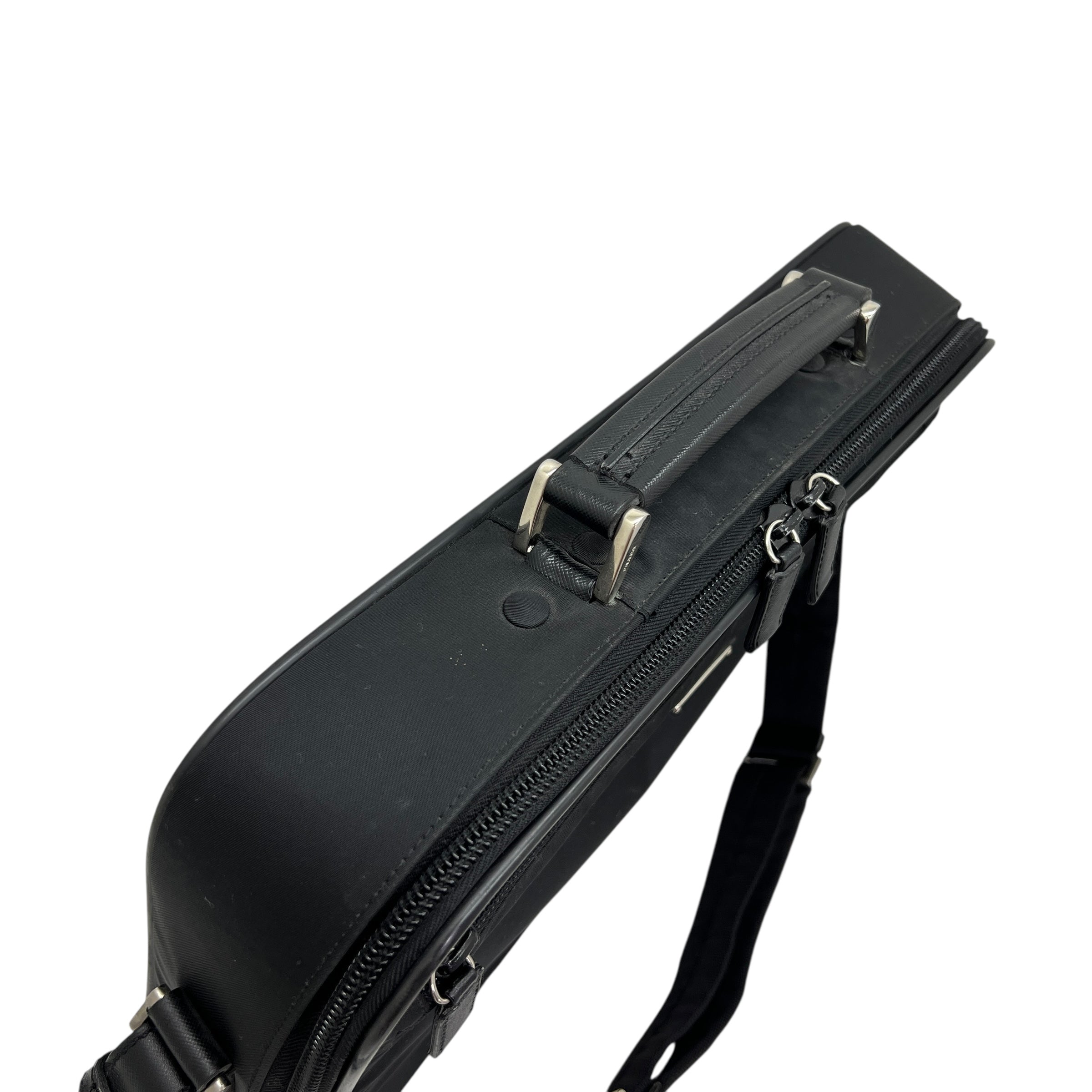 Prada borsa porta computer in Nylon e saffiano