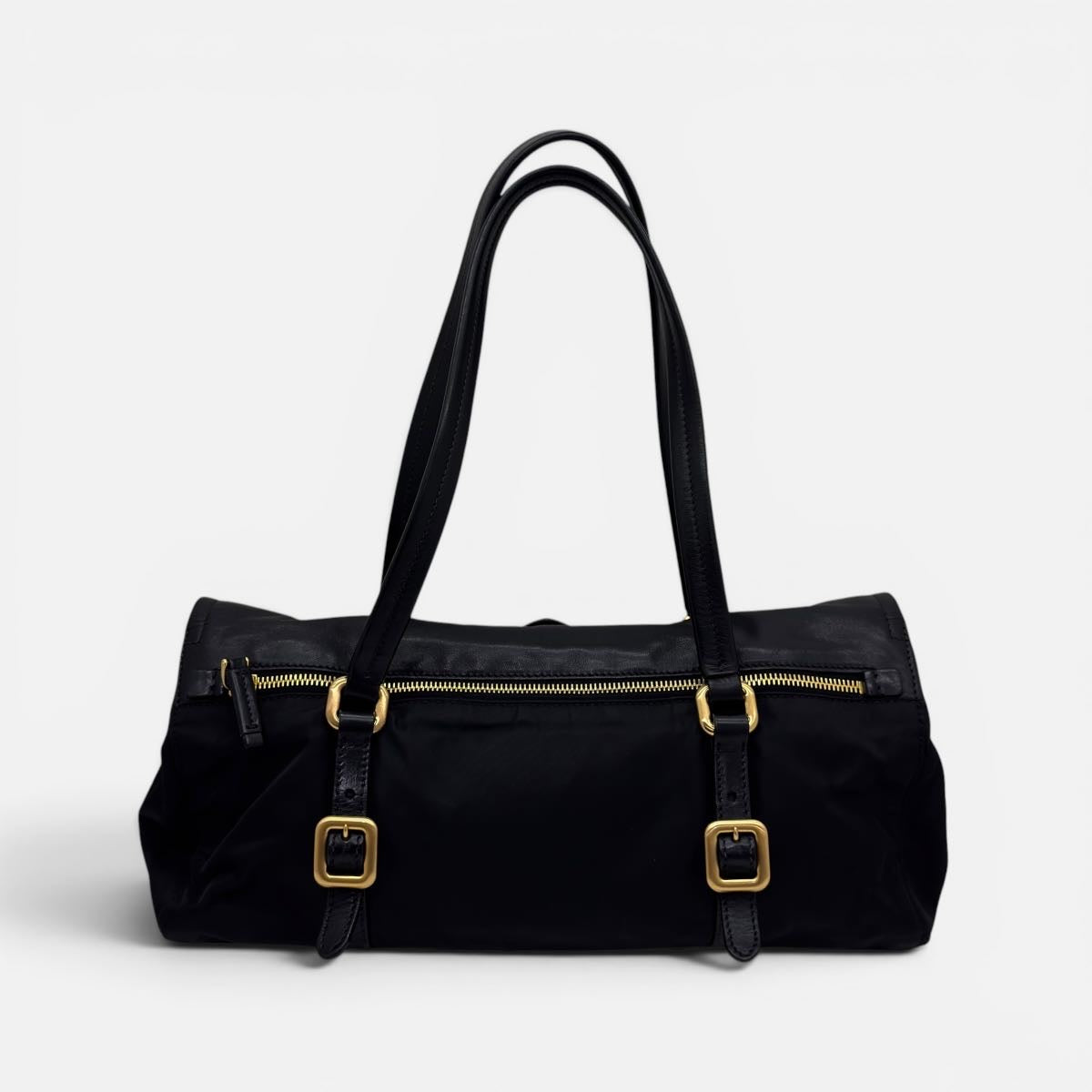 Borsa vintage in nylon e pelle