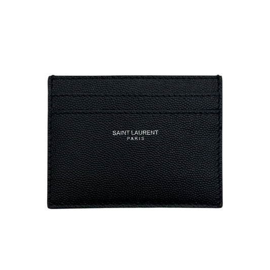 SAINT LAURENT PORTA CARTE IN PELLE A TEXTURE