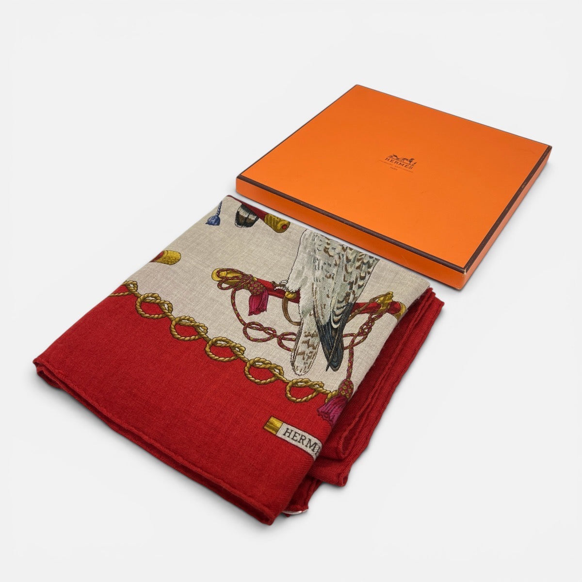 Carré 90 Les Oiseaux du Roy Cashmere e Seta