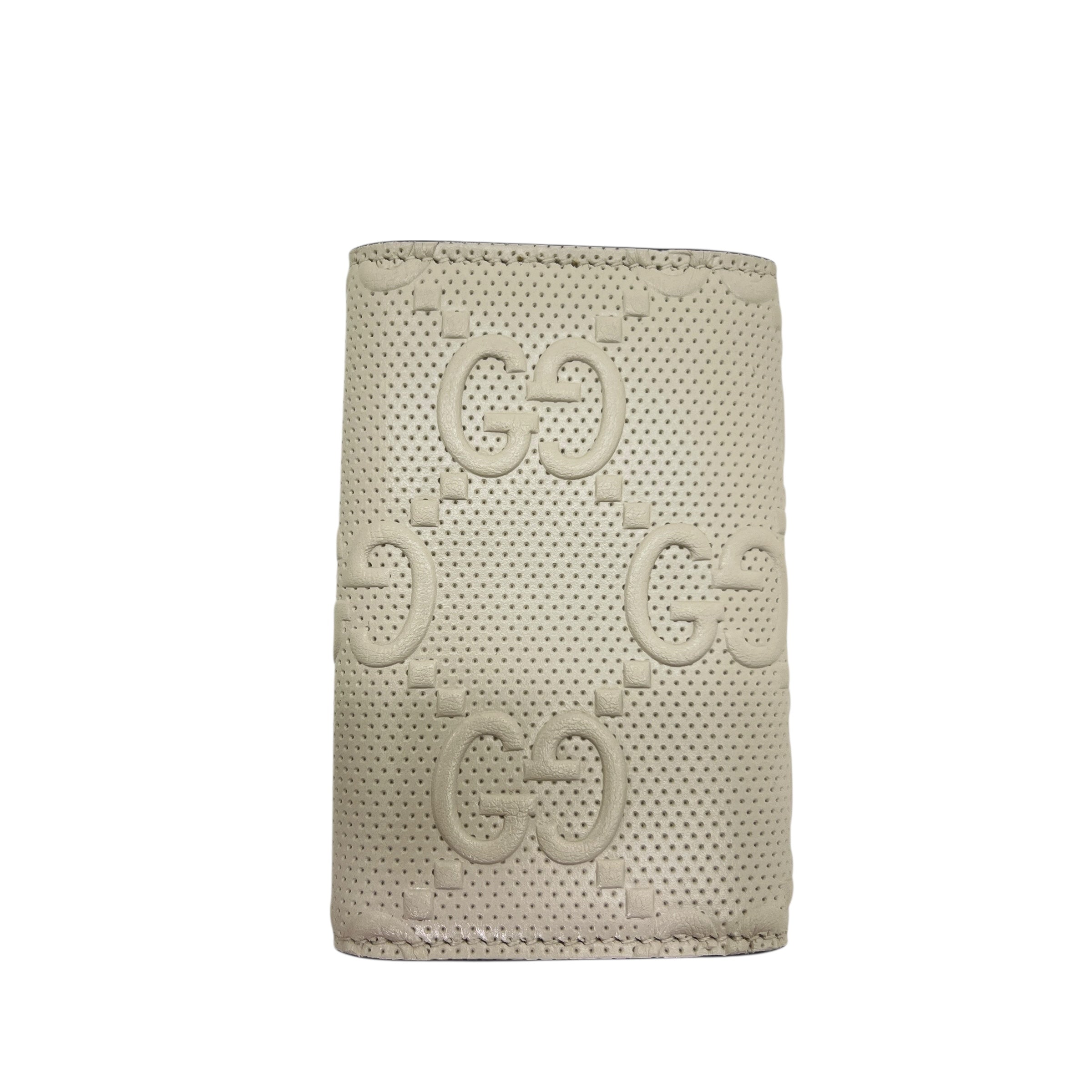 Portachiavi in pelle GG in rilievo