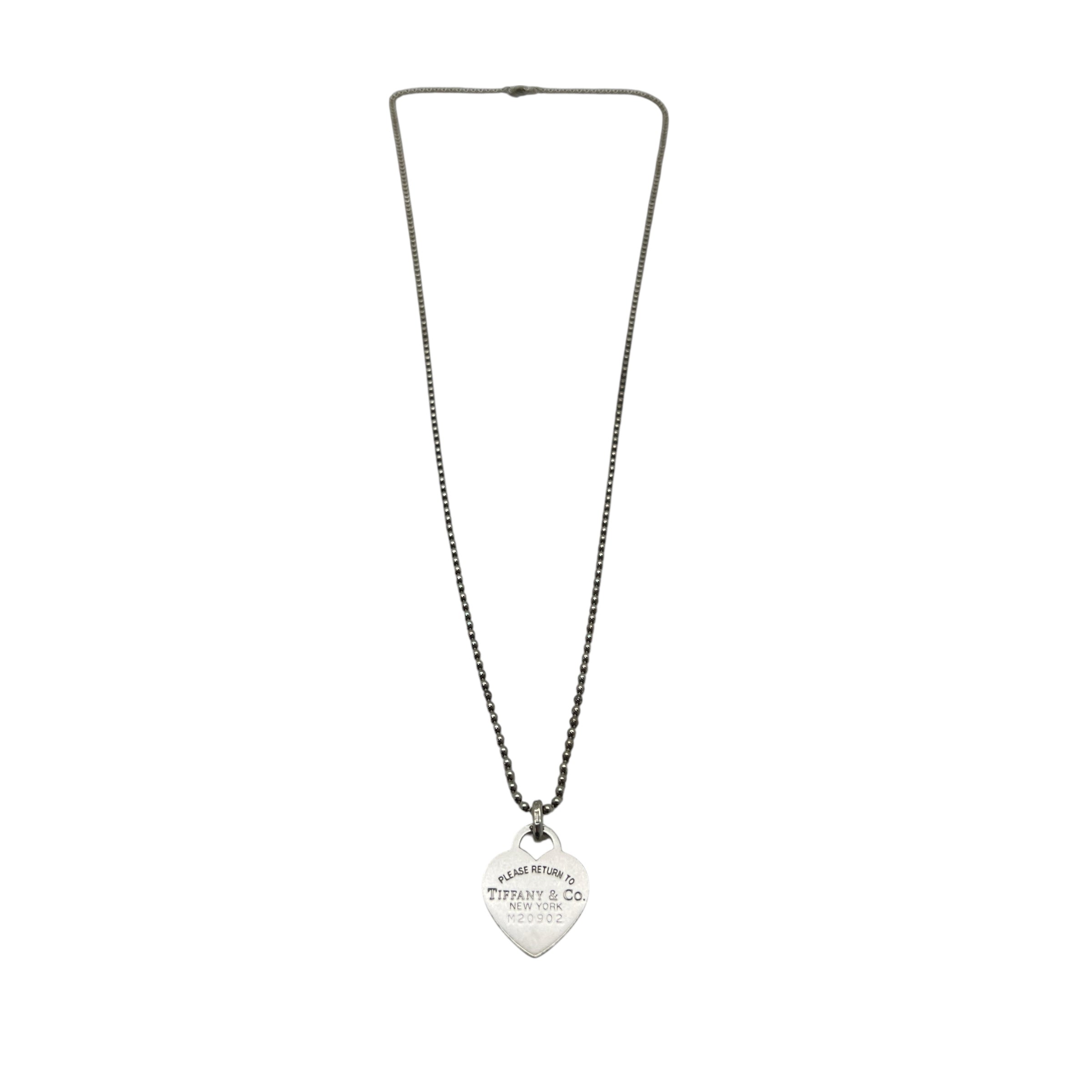 Pendente Heart Tag grande con catena