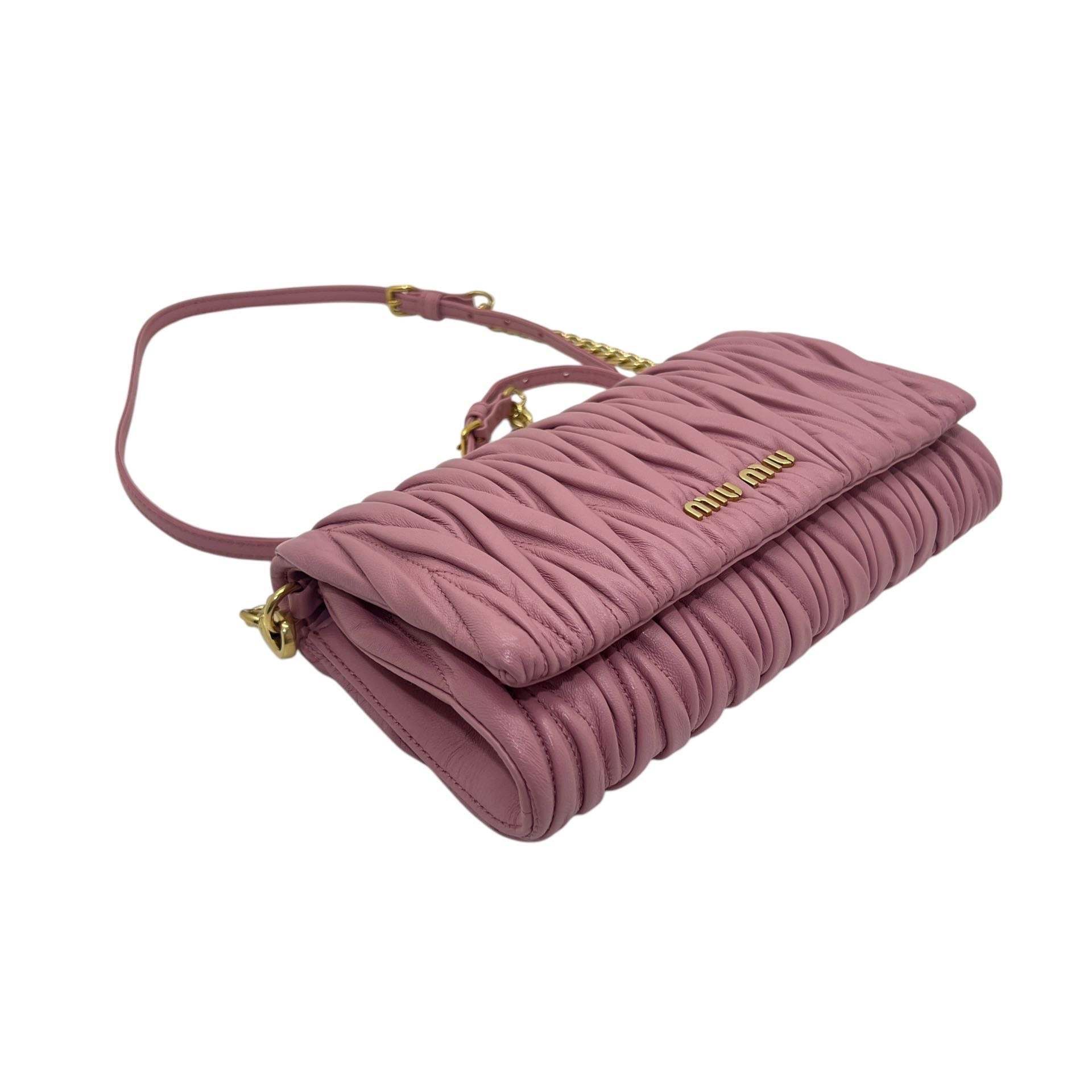 MIU MIU MINI BORSA IN NAPPA MATELASSE' CON TRACOLLA