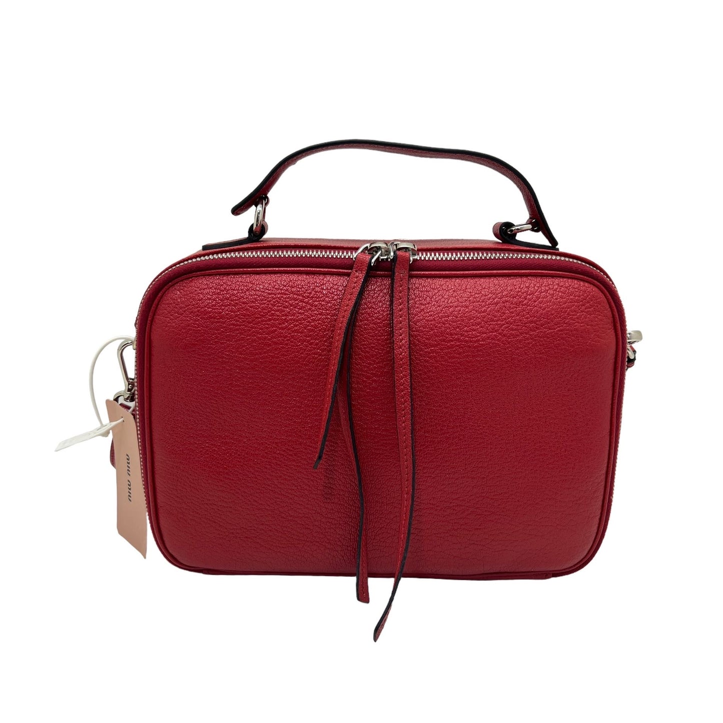 MIU MIU MADRAS LEATHER SHOULDER BAG