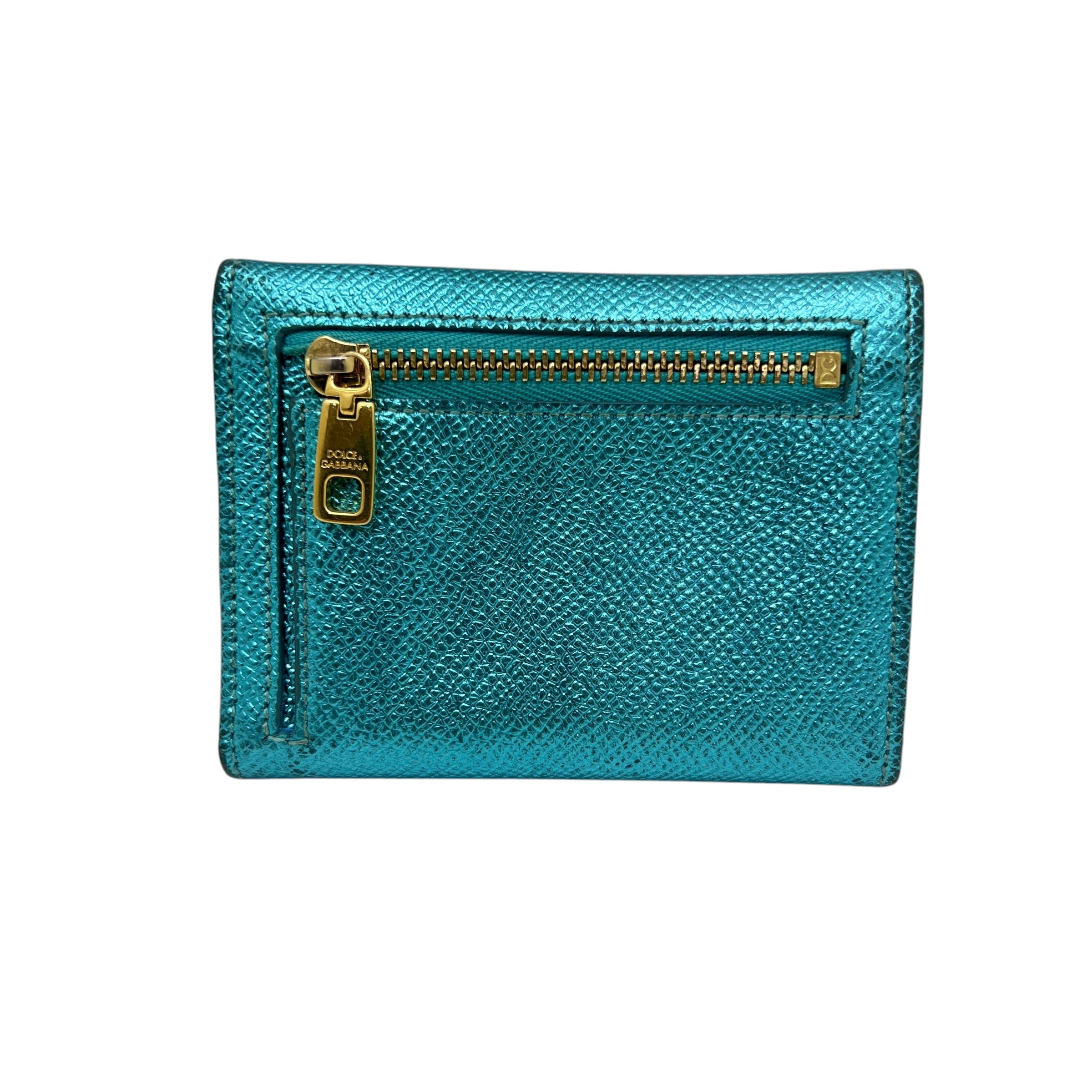 Portafoglio in pelle metallizzato